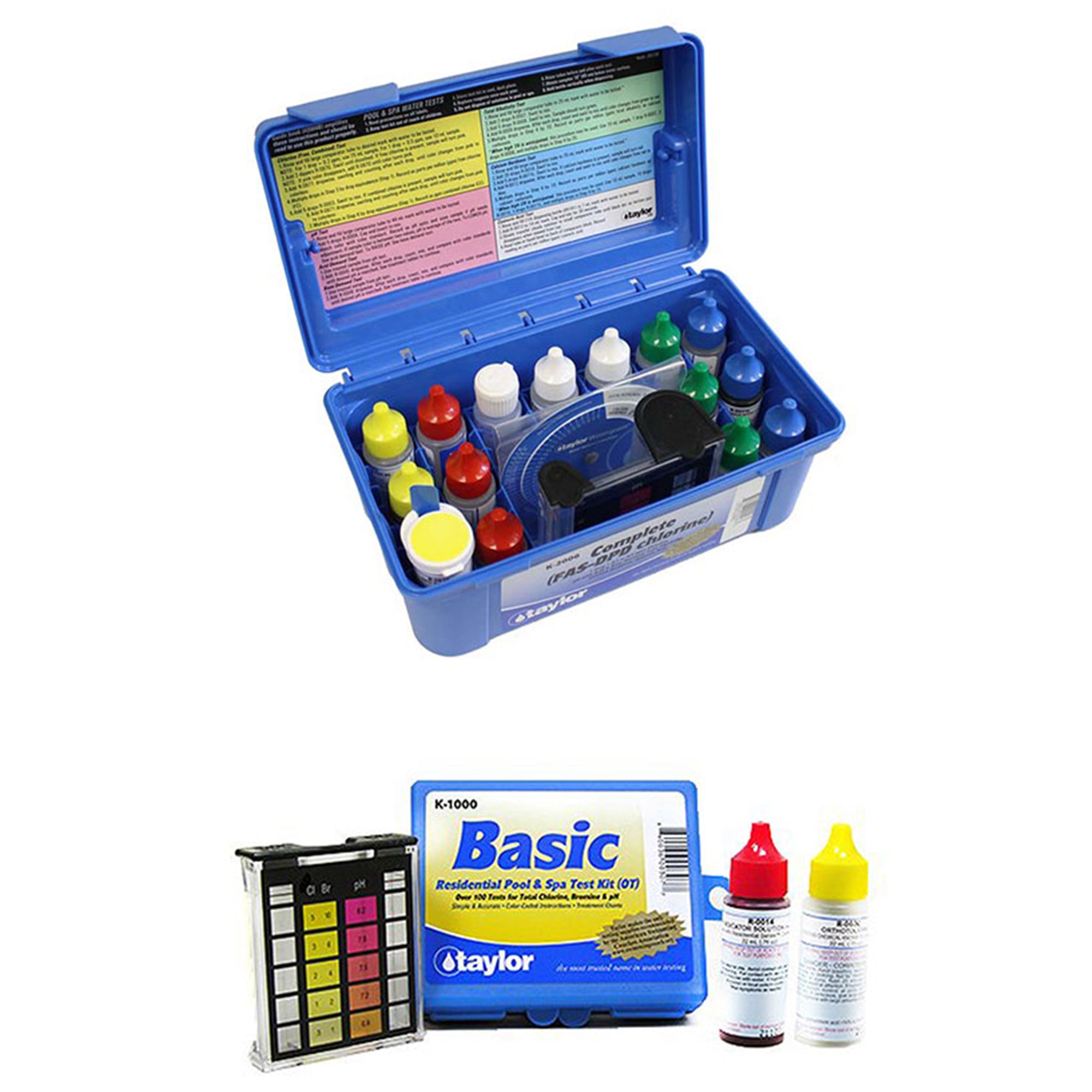Taylor K2006 Complete Swimming Pool Chlorine Test Kit w/ Additional Basic Kit
