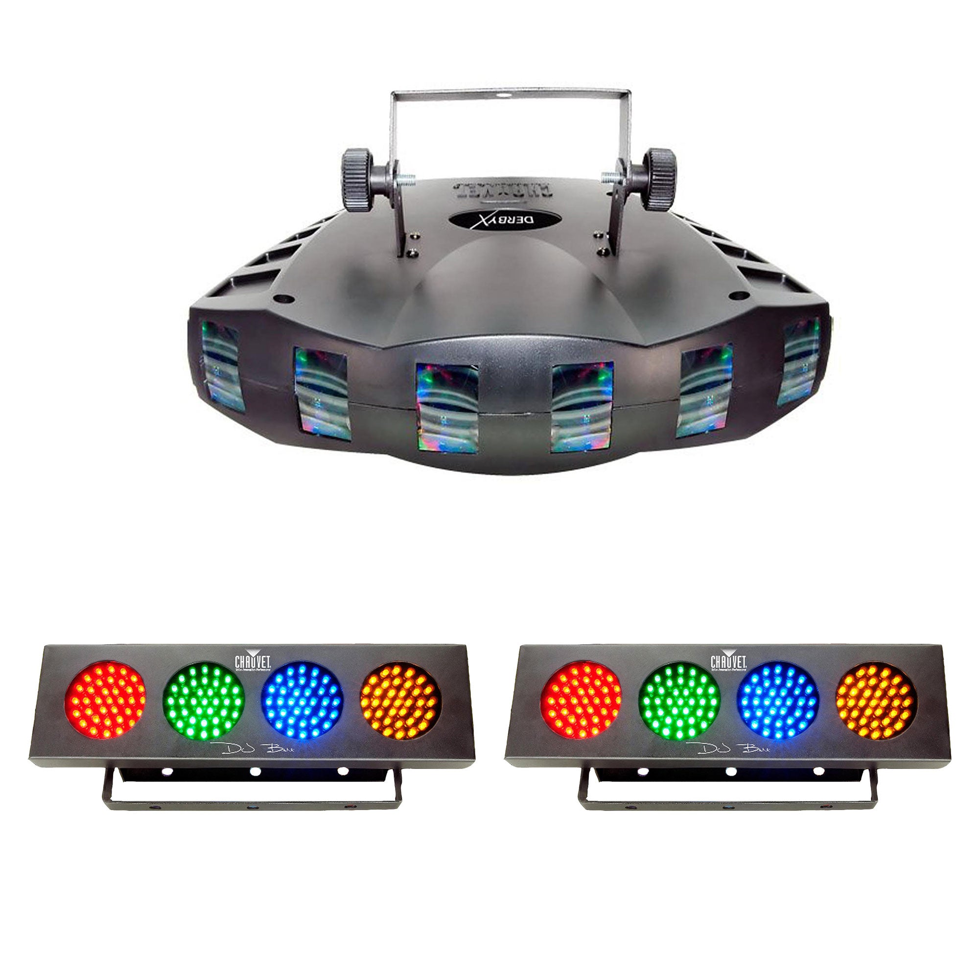 Chauvet DJ Derby X DMX-512 LED Strobe Lighting | LED Wash Effect Lights (2 pack) - VMInnovations
