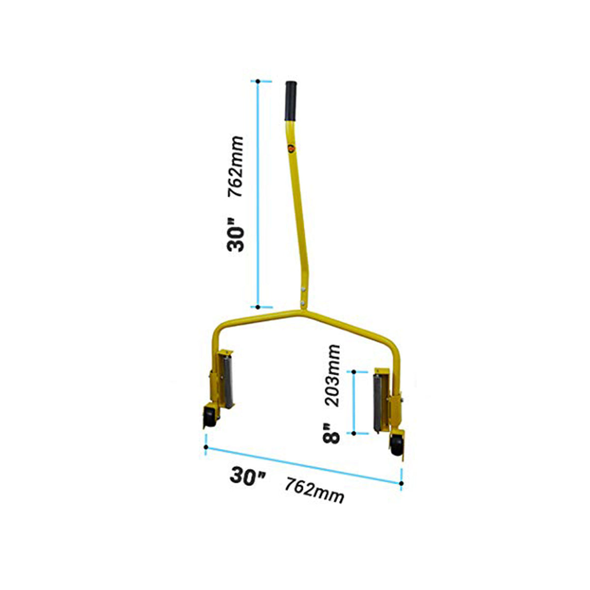 Esco Truck Tire Large Wheel Moving Smooth Roller Dolly, Yellow (Open Box)