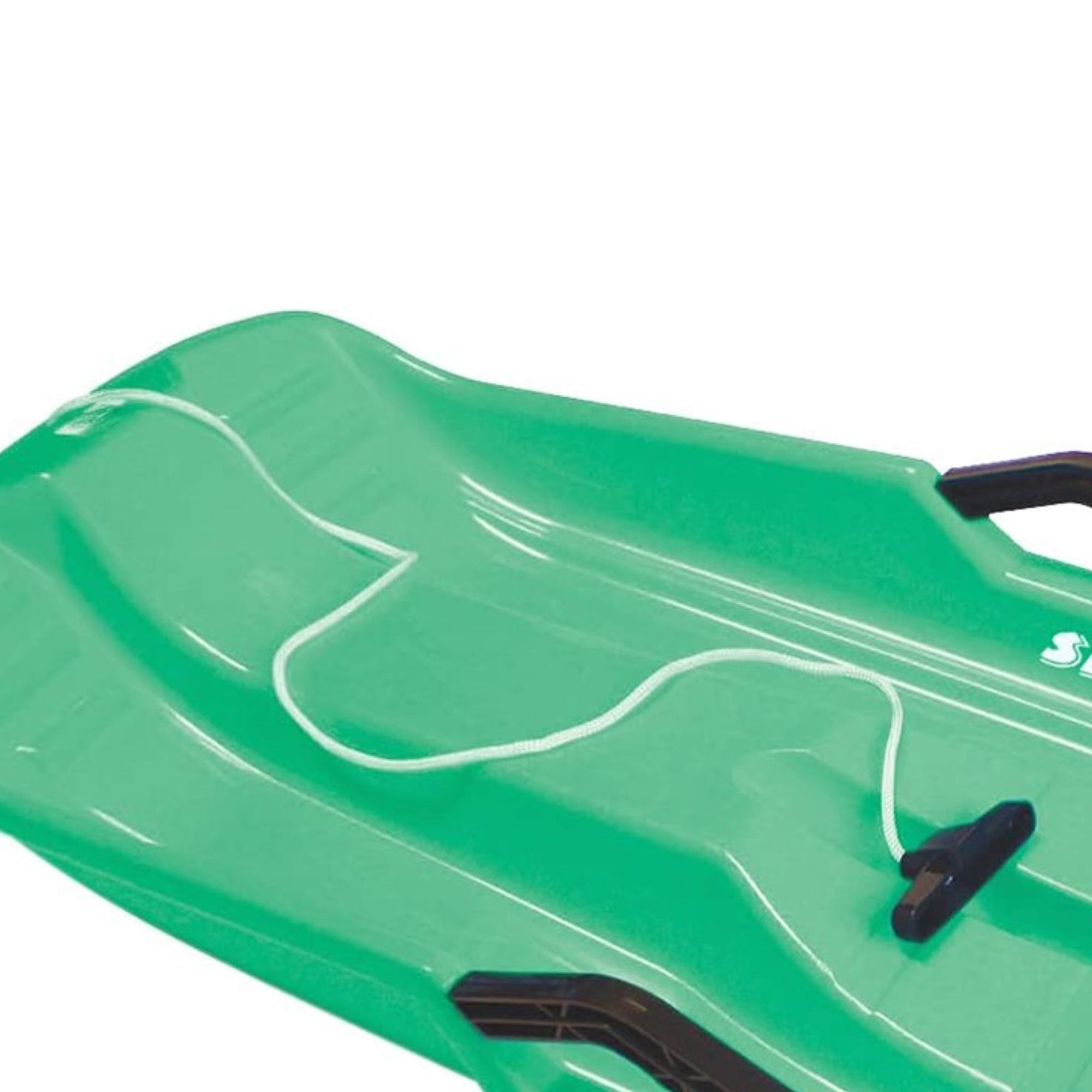 Slippery Racer Downhill Thunder Kids Plastic Toboggan Snow Sled, Green (Used) - VMInnovations