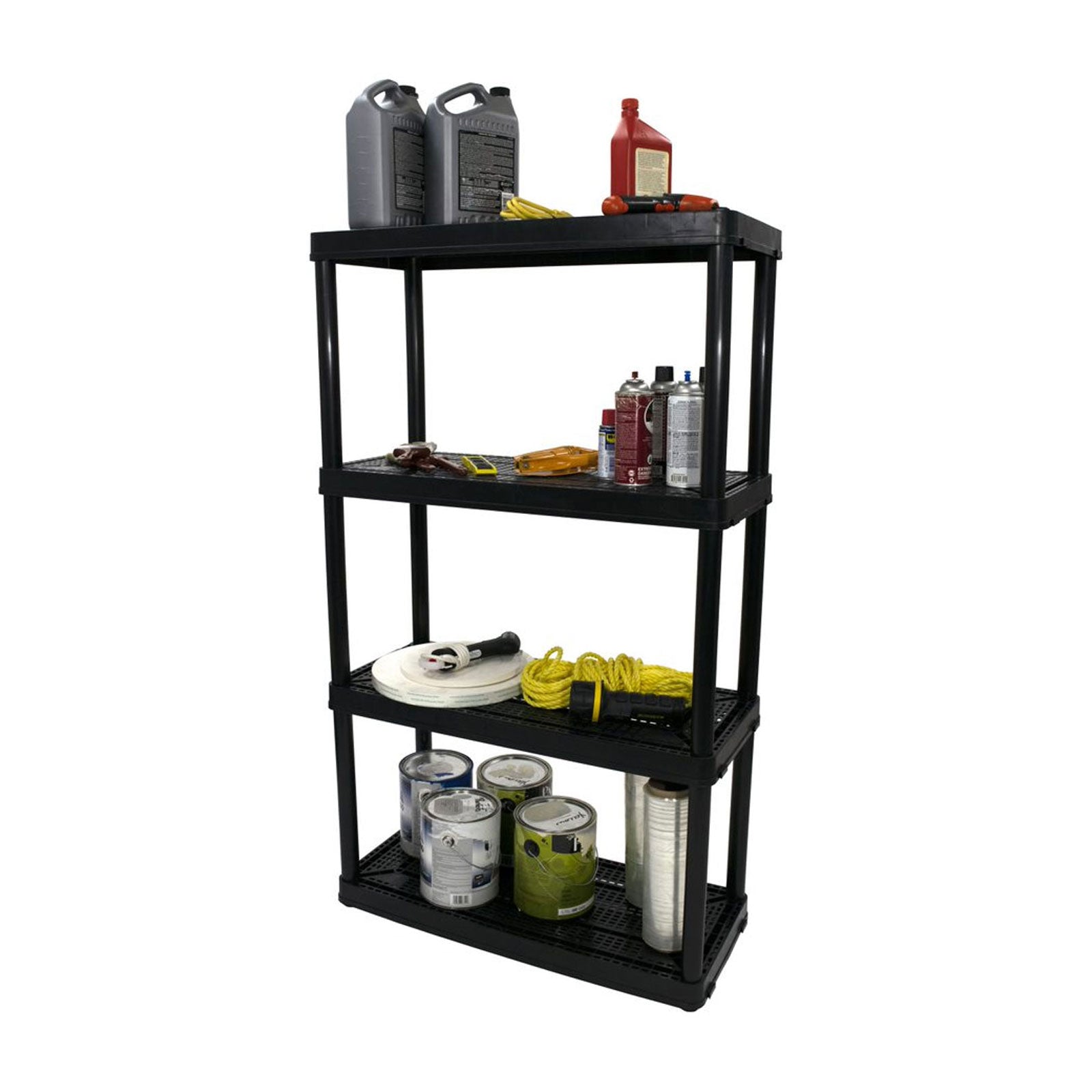 Gracious Living 4 Shelf Tier (2 Pack), Life Story Storage Box, 20 Gal (14 Pack) - VMInnovations