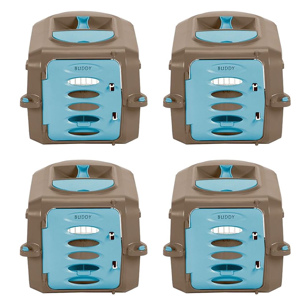 Suncast Personalizable Deluxe Small Pet Carrier with Food & Water Tray (4 Pack)