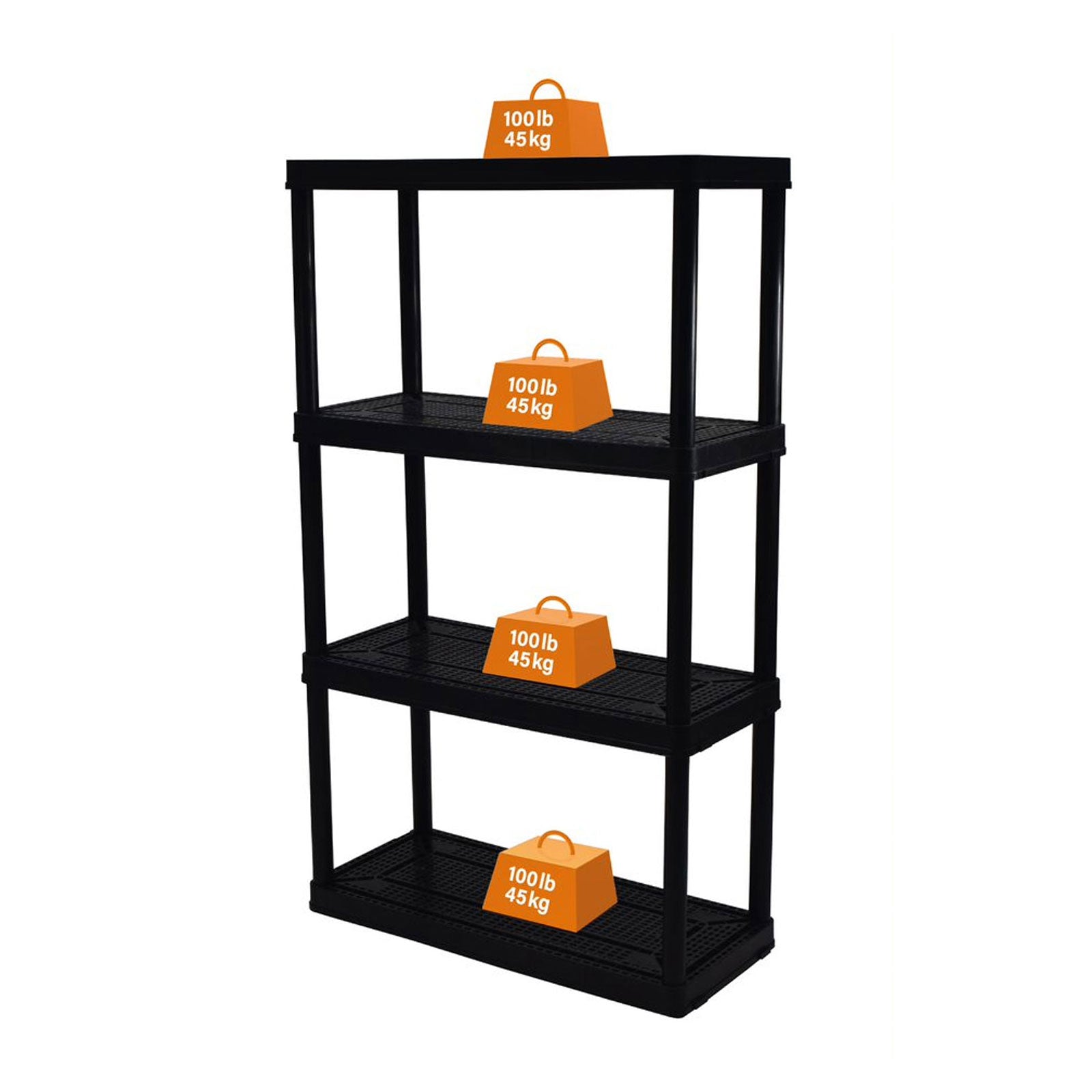 Gracious Living 4 Shelf Tier (2 Pack), Life Story Storage Box, 20 Gal (14 Pack) - VMInnovations