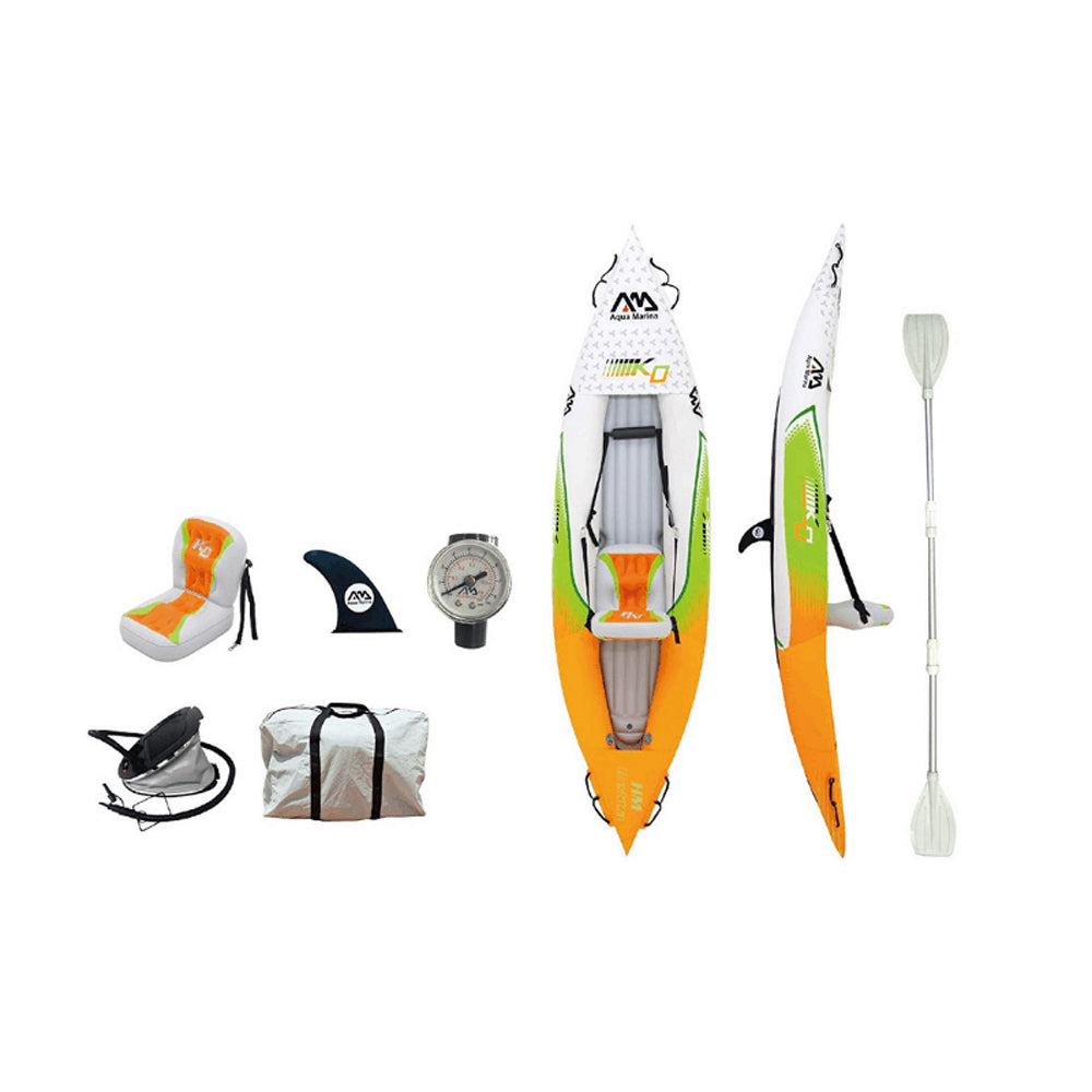 Aqua Marina HM-312 Betta Inflatable 1 Person Leisure Paddle Kayak, Orange/White