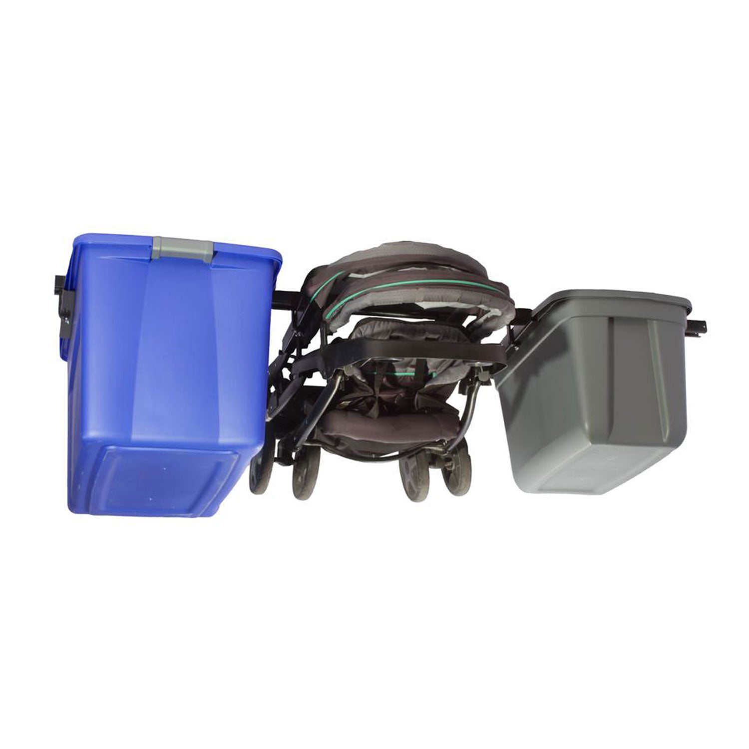 Up-Rite 10 Foot Adjustable Overhead Garage Ceiling Storage Tote Organizer Rack - VMInnovations