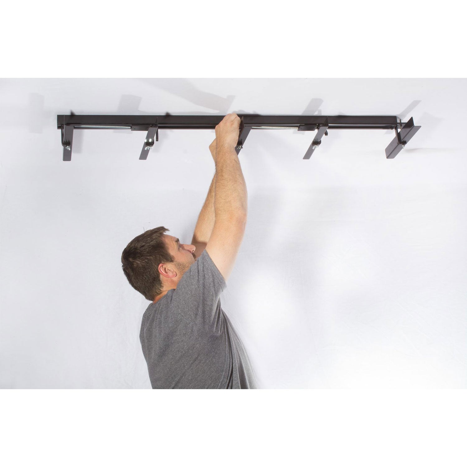Up-Rite 10 Foot Adjustable Overhead Garage Ceiling Storage Tote Organizer Rack - VMInnovations