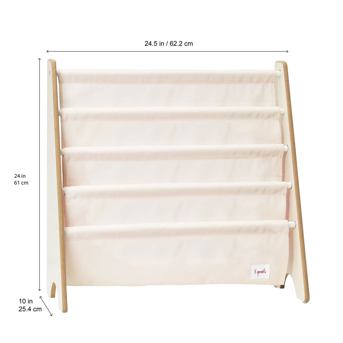 3 Sprouts Canvas Storage Bin and Room Bookcase Shelf Organizer Rack, Llama Print