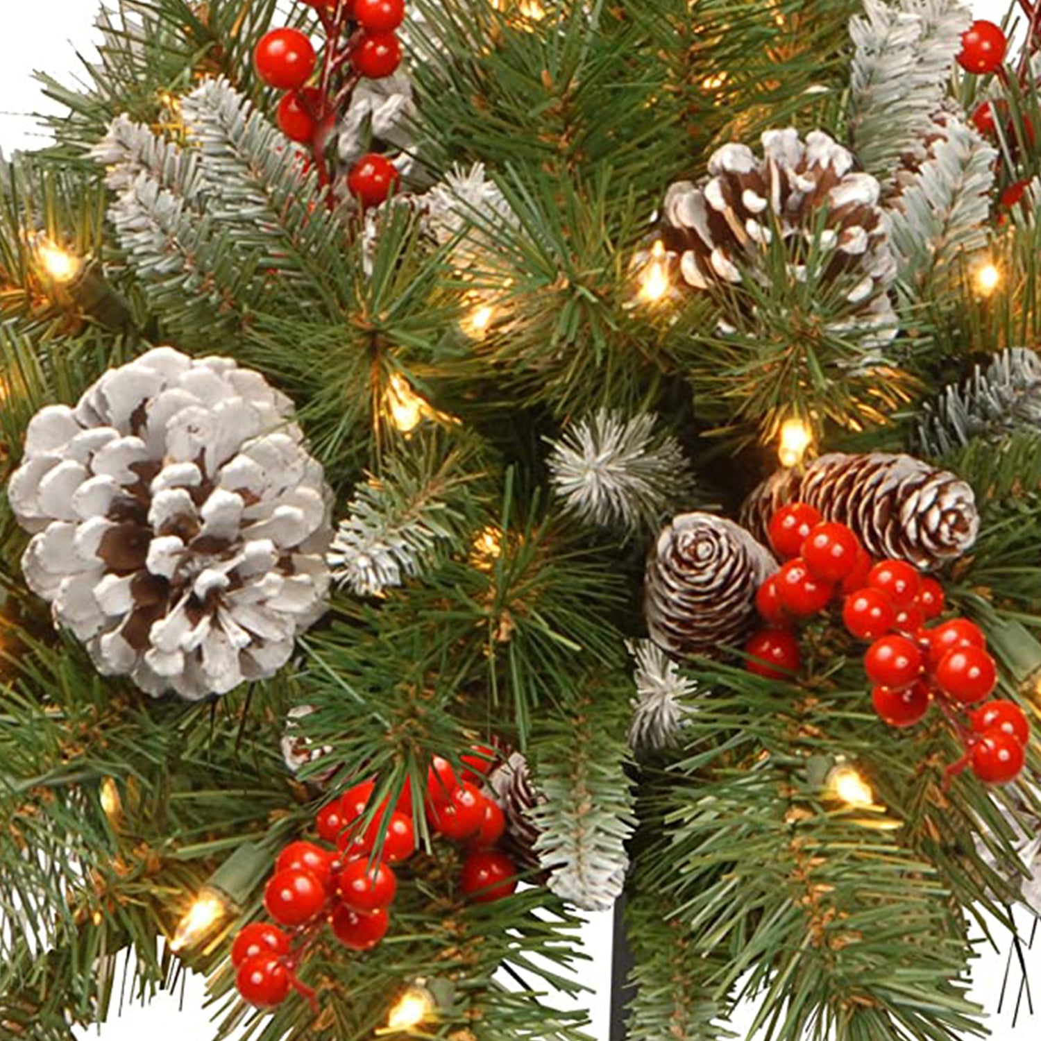 National Tree Company 18 Inch Mixed Decor Urn Filler w/ White Lights & 175 Tips - VMInnovations
