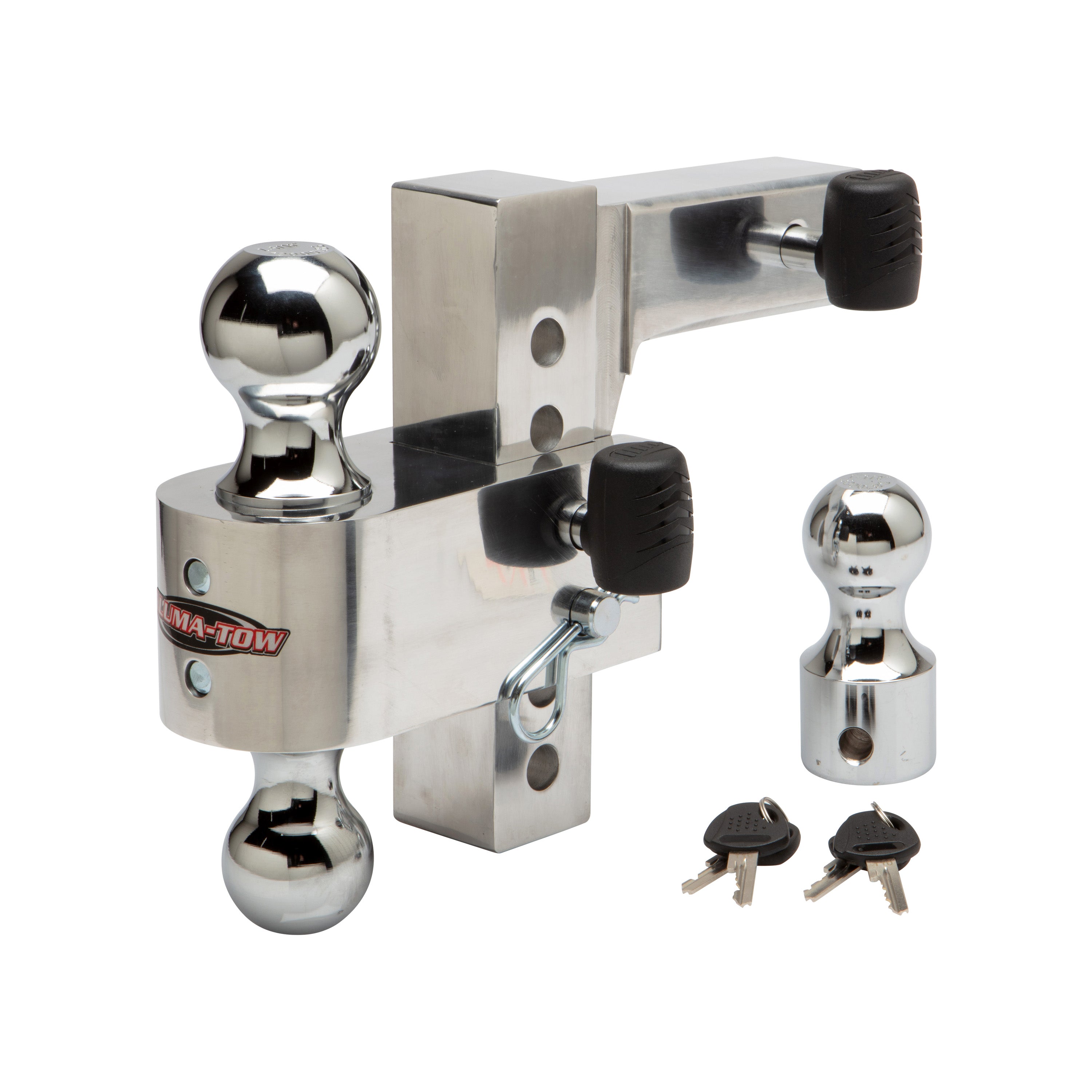 Uriah AlumaTow Adjustable Aluminum Tow Trailer Hitch Mount 6 Inch Drop (2 Pack) - VMInnovations