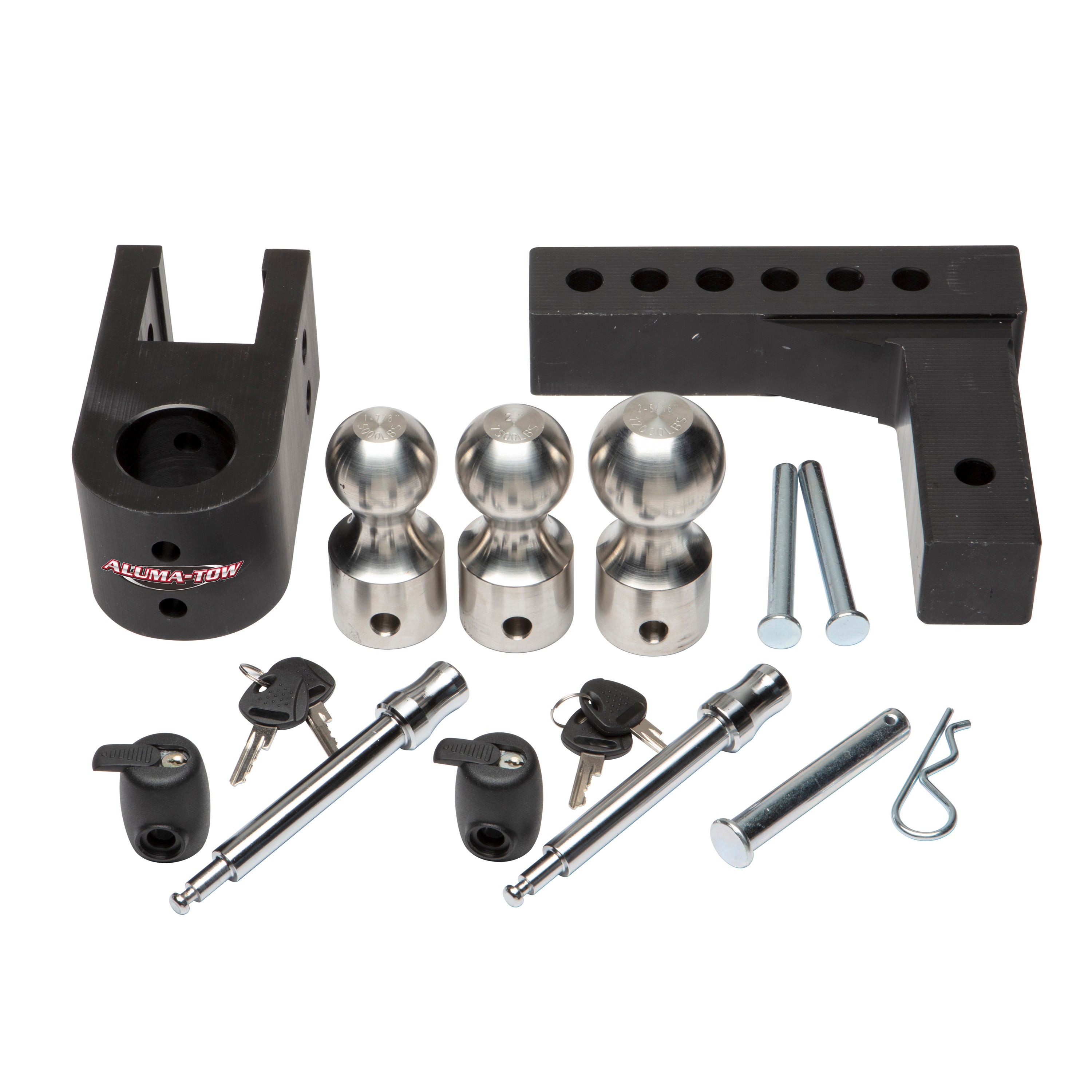 Aluma-Tow Adjustable Aluminum Ball Mount Kit for 2 Inch Receivers (For Parts) - VMInnovations