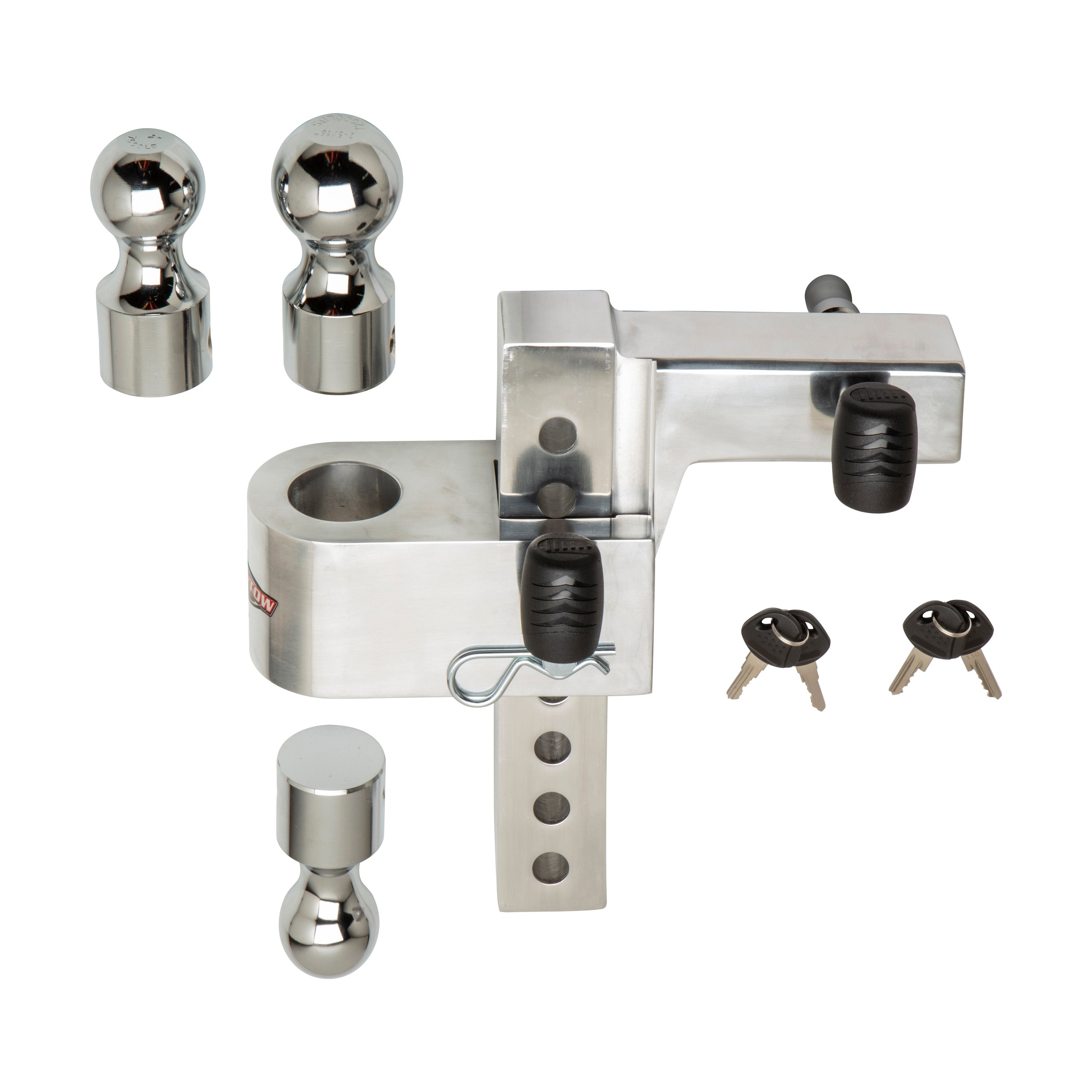 Uriah Products Adjustable Aluminum Hitch Mount w/ up to 8" Rise & Drop (2 Pack)