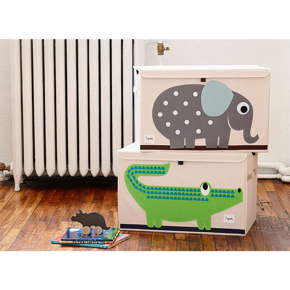 3 Sprouts Kangaroo & Snake Cube Bins, Rectangle Crocodile Bin, & Shark Basket