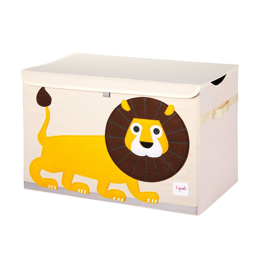 3 Sprouts Collapsible Toy Chest Storage Bin Bundle with Lion and Bear (2 Pack)