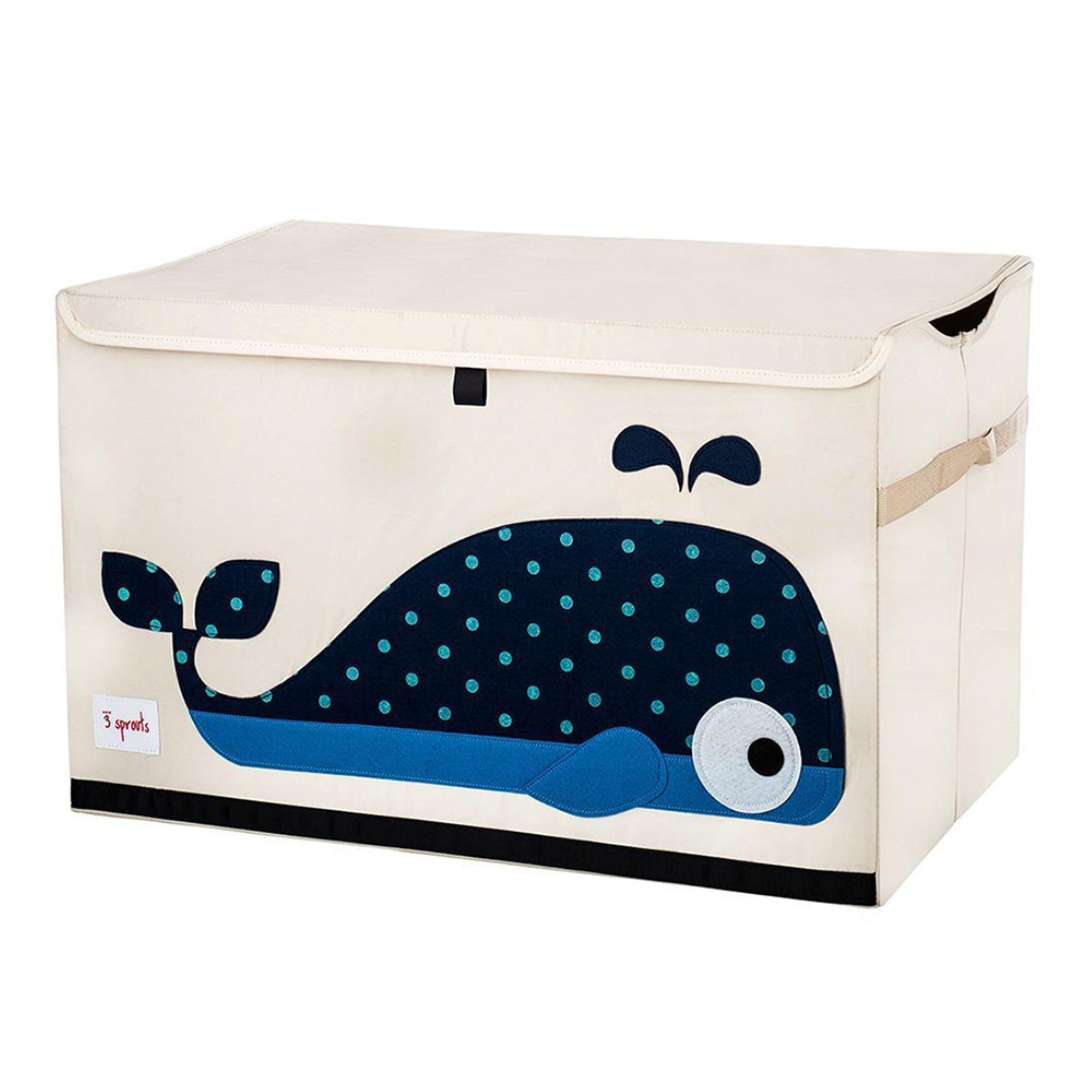 3 Sprouts Toy Chest Storage Bin, Whale Print & Storage Bin Basket, Shark Print