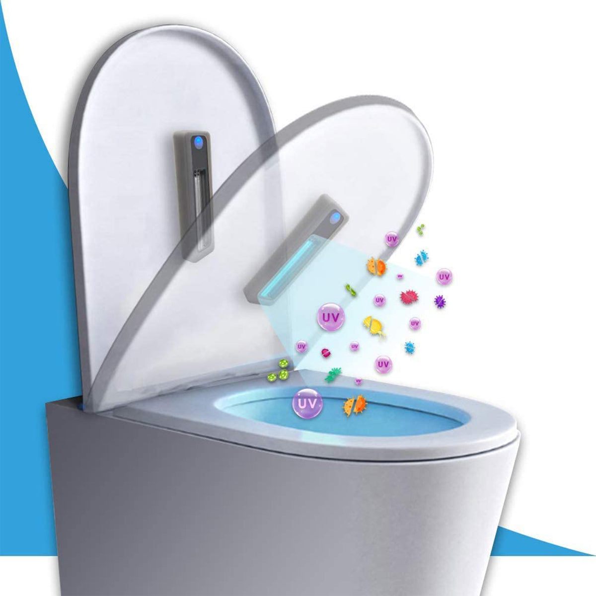 UVILIZER Stick Portable UV Light Disinfecting Wand with Adhesive Attachment