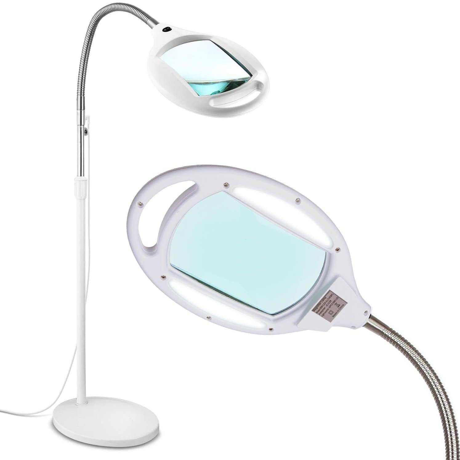 Brightech LightView Pro Magnifying 5 Diopter LED Floor Lamp, White (Open Box)