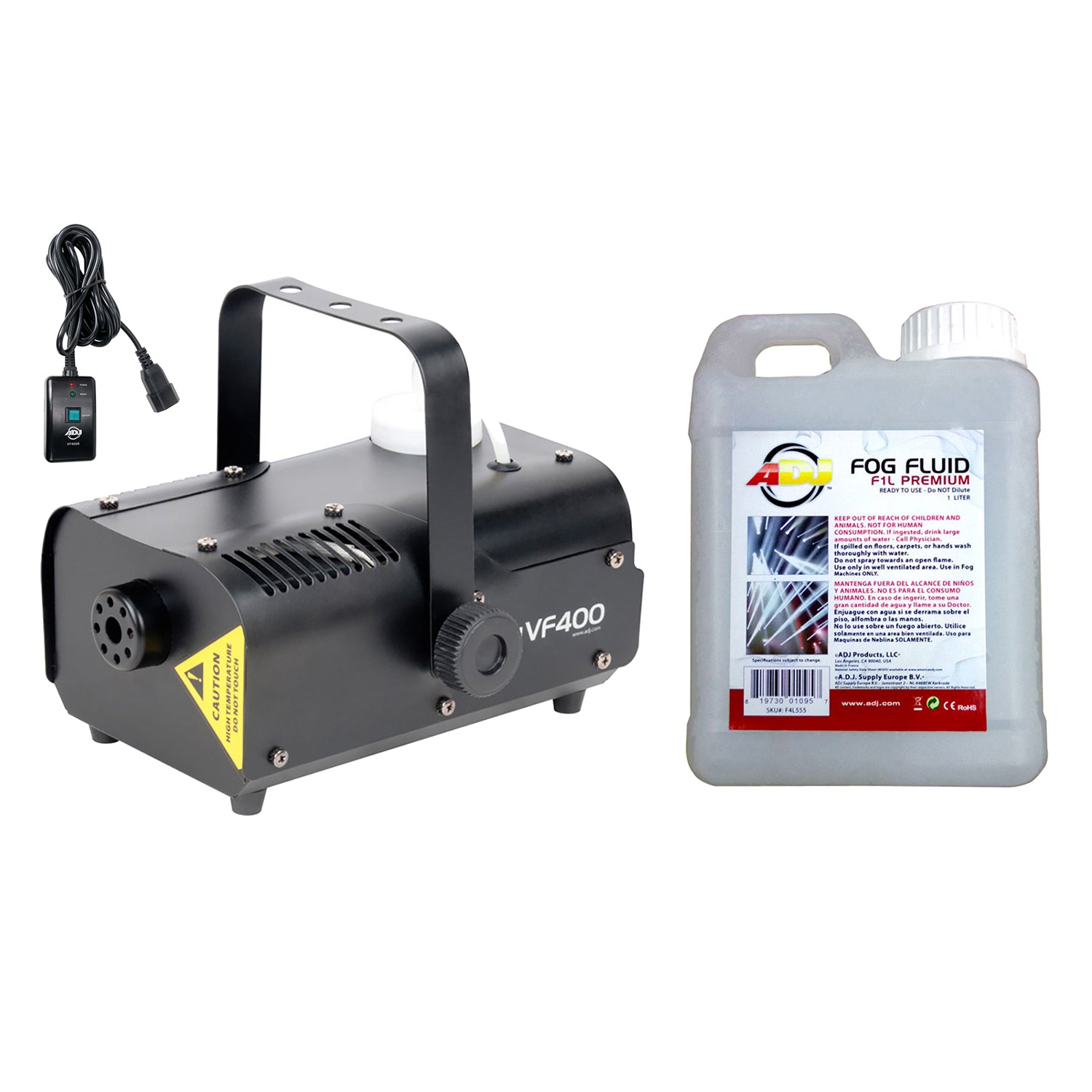 ADJ VF400 400 Watt Mobile Fog Machine with 5L Fluid Tank, Remote & 1L Fog Fluid