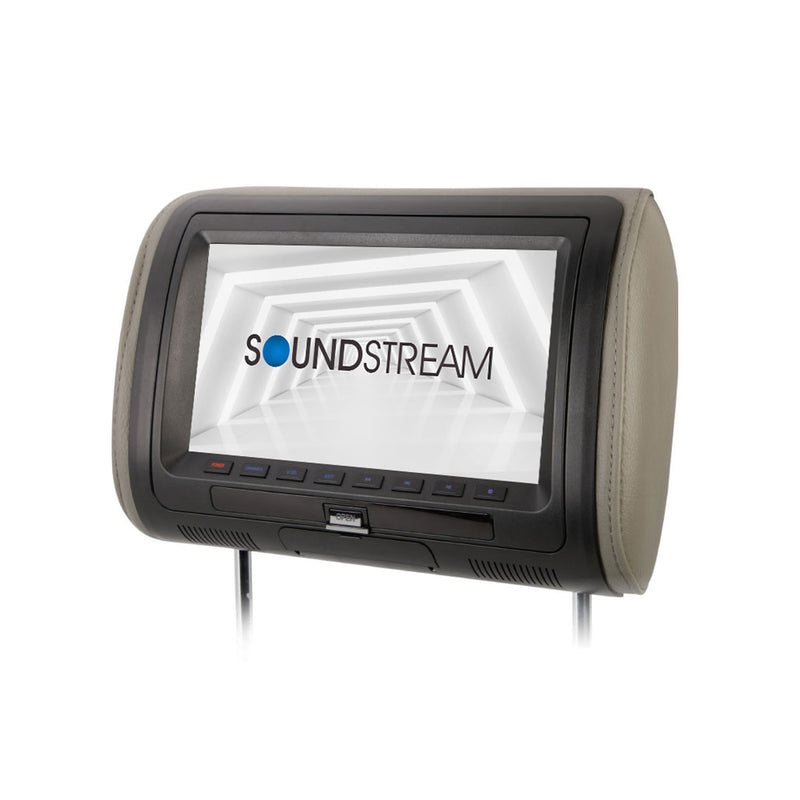 Soundstream VHD-90CC Universal Headrest with 9 Inch LCD Screen, 3 Cover Options