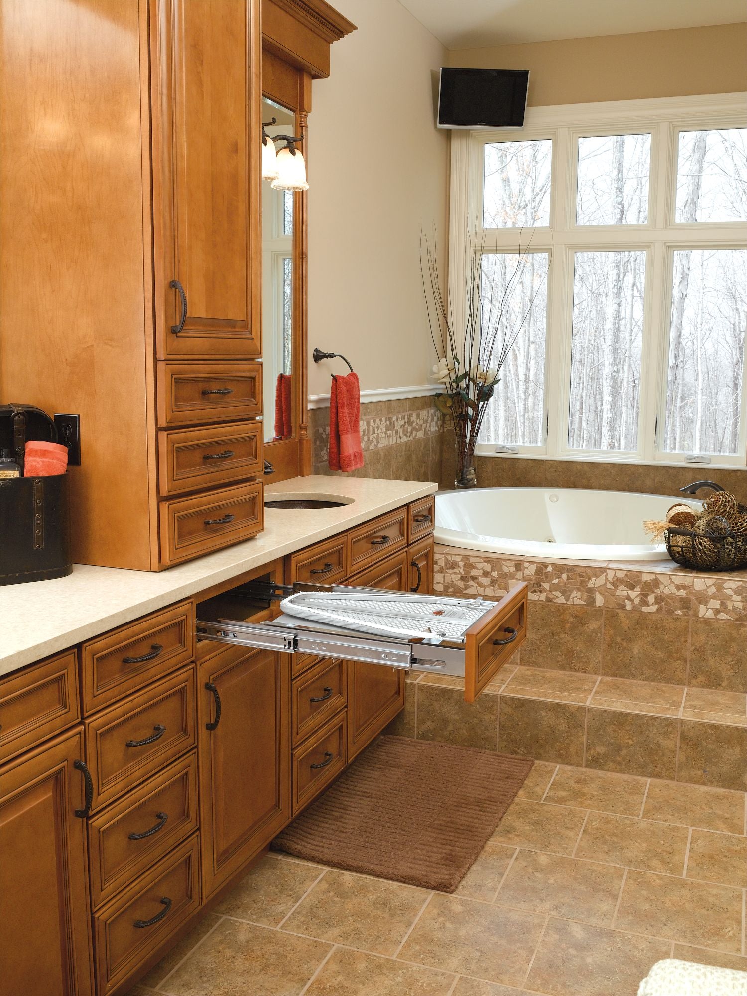 Rev-A-Shelf Pullout Foldaway Ironing Board for Vanity Cabinet Drawer, VIB-20CR - VMInnovations