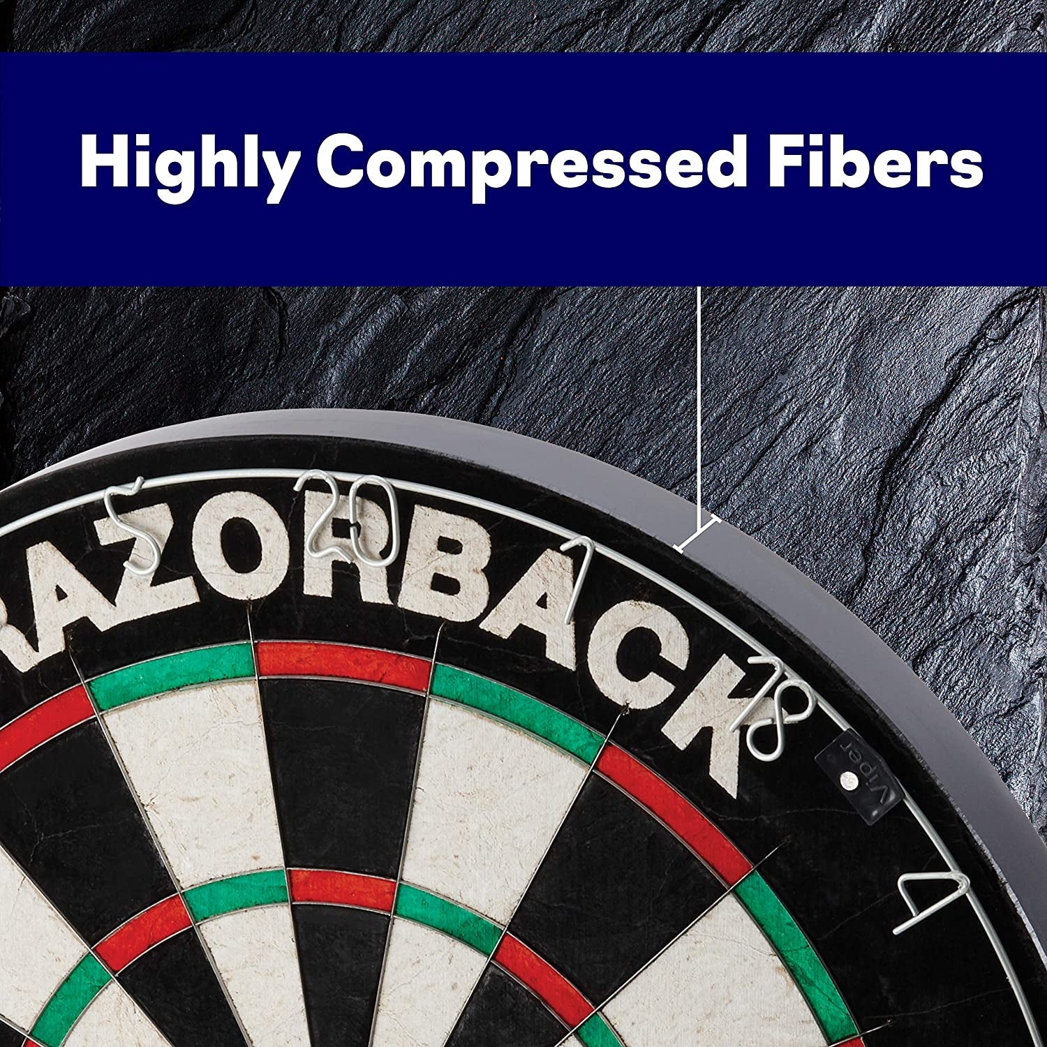 VIPER 42-6006 Official Competition Razorback Bristle Steel Tip Sisal Dart Board