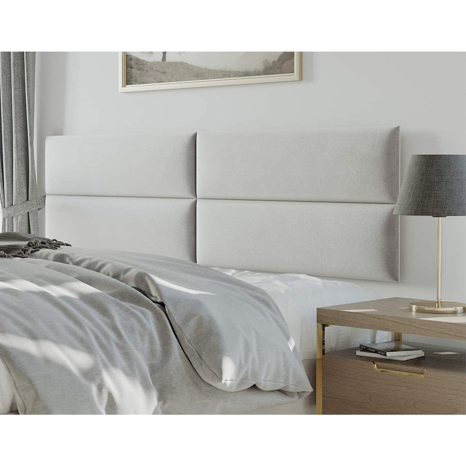 Vant 30 x 11.5 In Floating Decor Wall Panel, Platinum Gray (4 Pack) (Open Box)