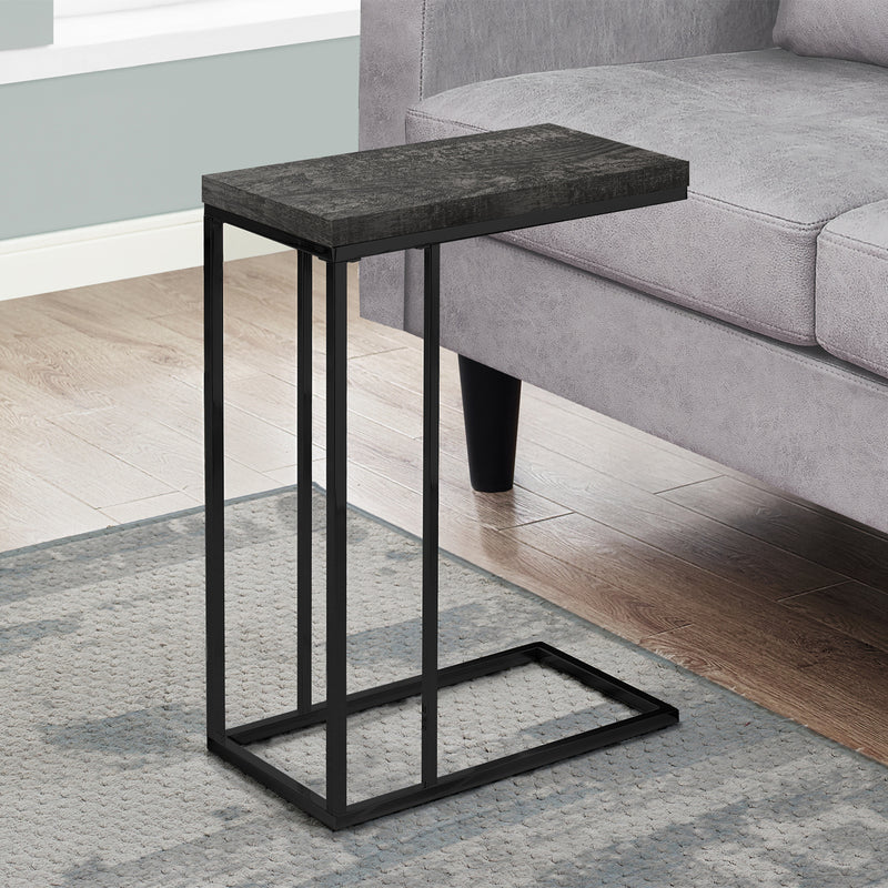 Contemporary Accent Rectangular Side End Table, Black Wood (Used)