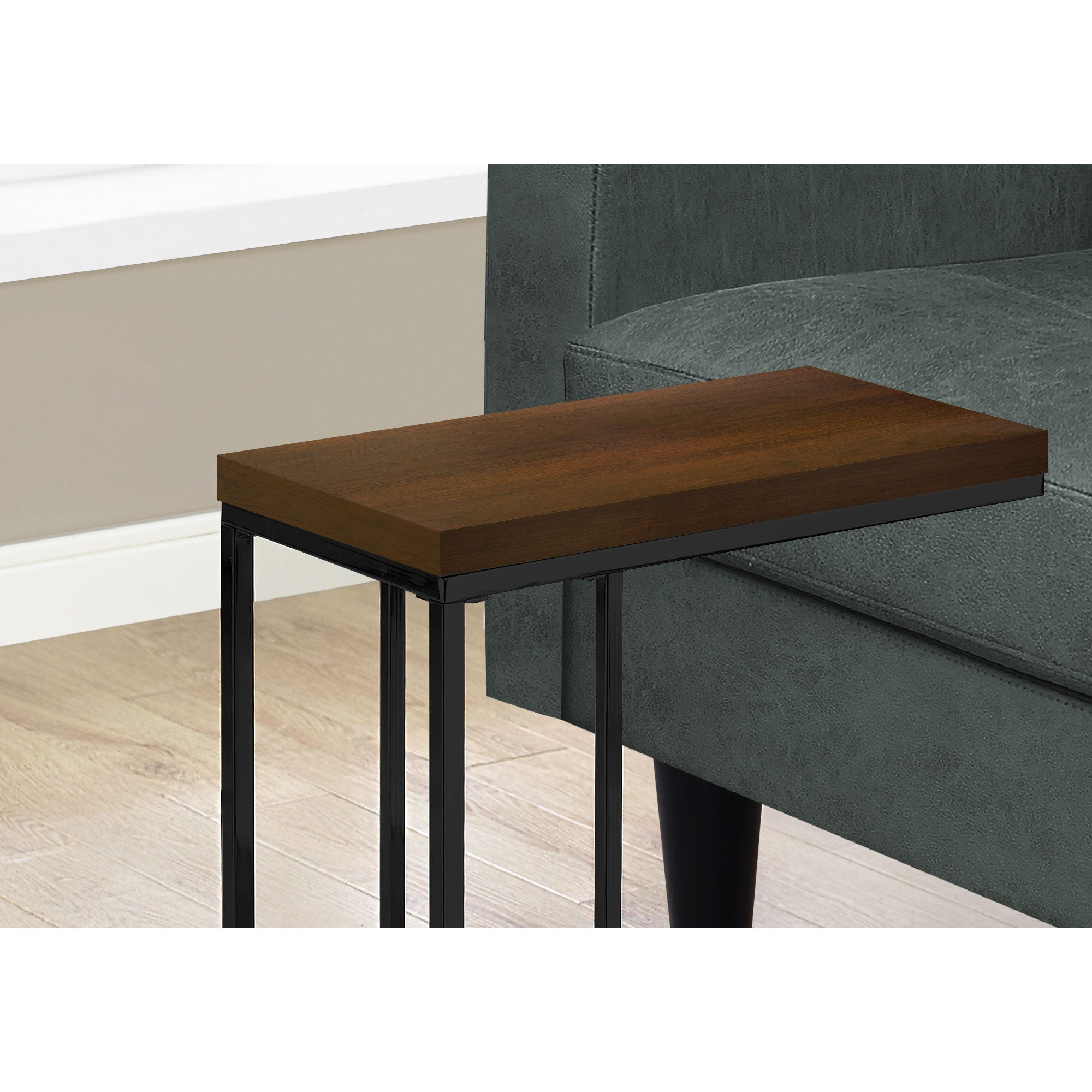 Monarch Specialties Contemporary Accent Side End Table, Brown Wood (Used)