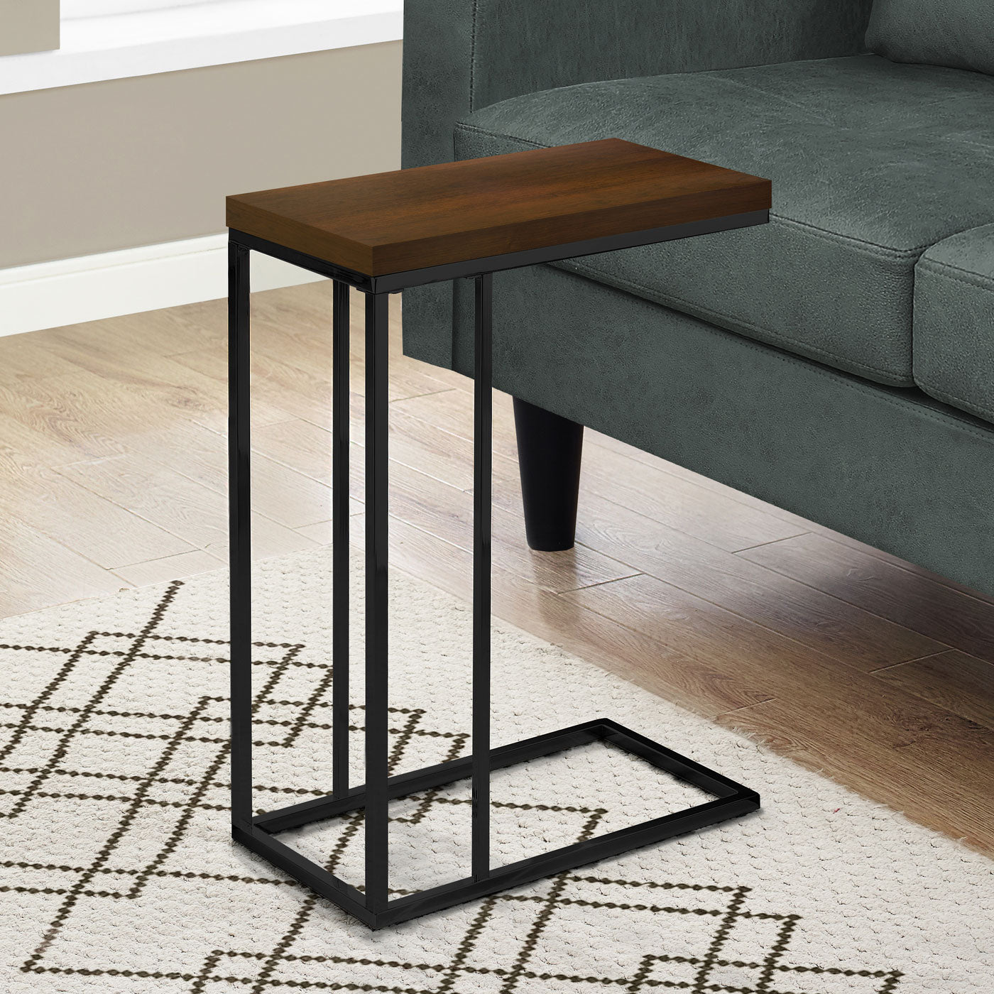 Monarch Specialties Contemporary Accent Side End Table, Brown Wood (Used)