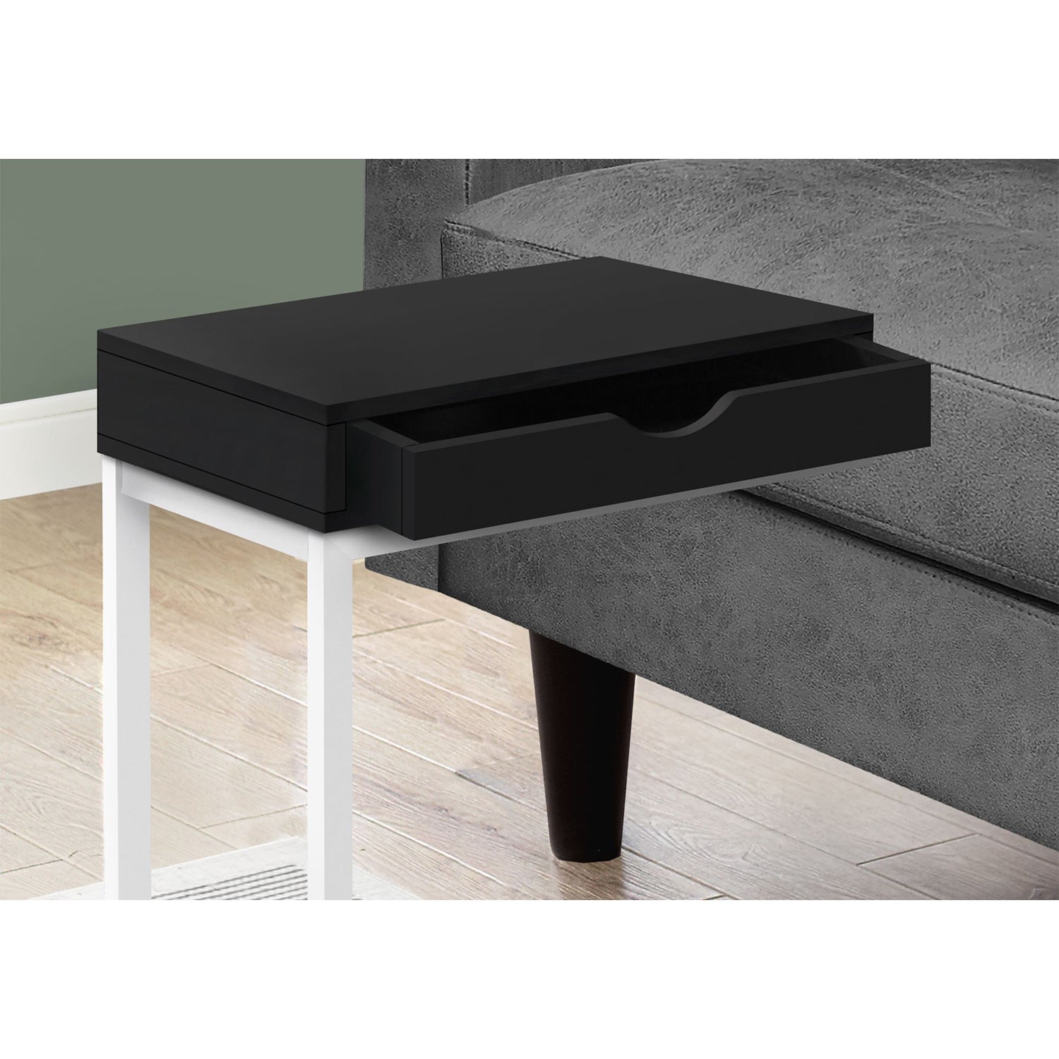 Monarch Specialties 24.5 Inch Accent C Shaped Table with Drawer (For Parts) - VMInnovations