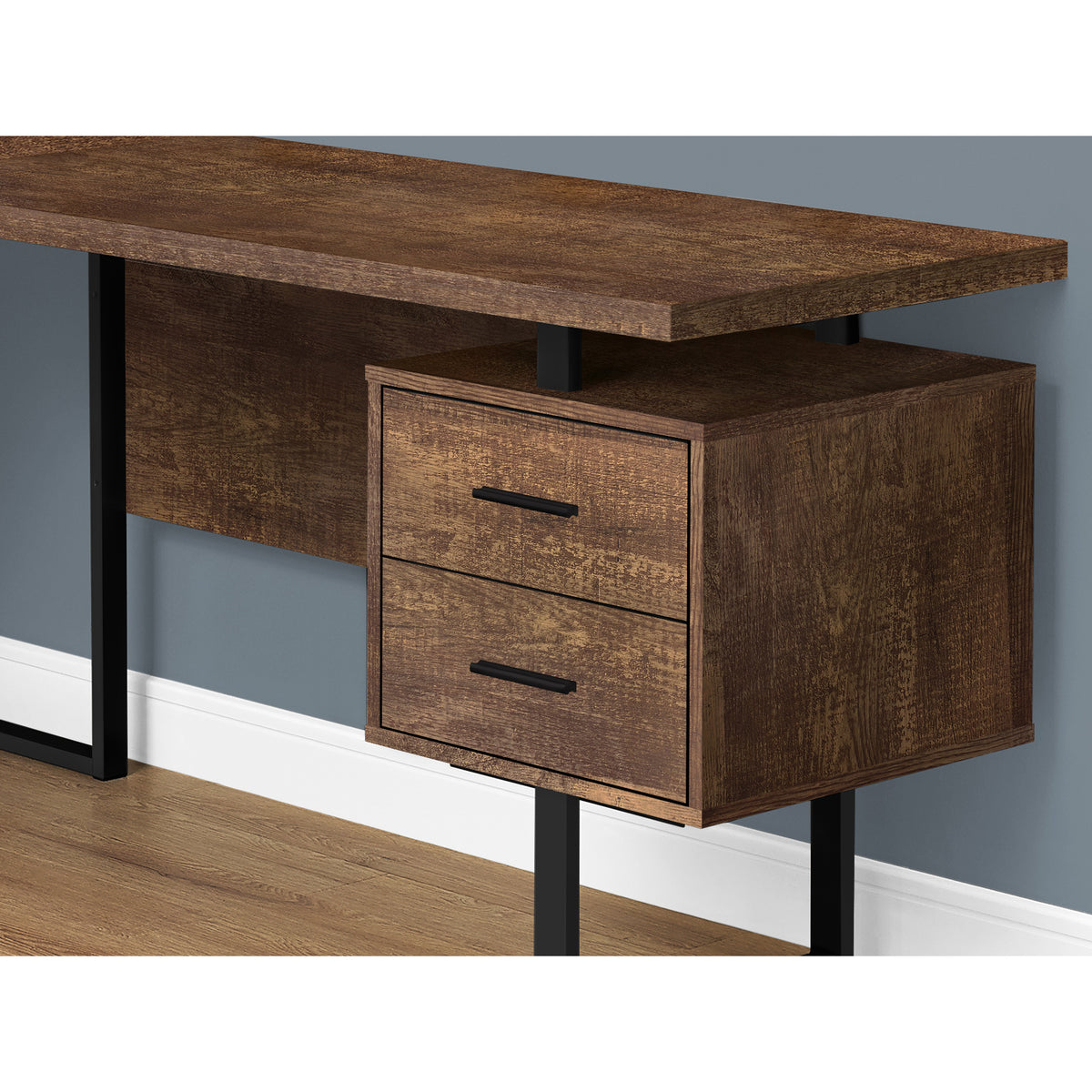 Monarch Specialties Right/Left Facing L Shape Computer Desk, Brown (Open Box)