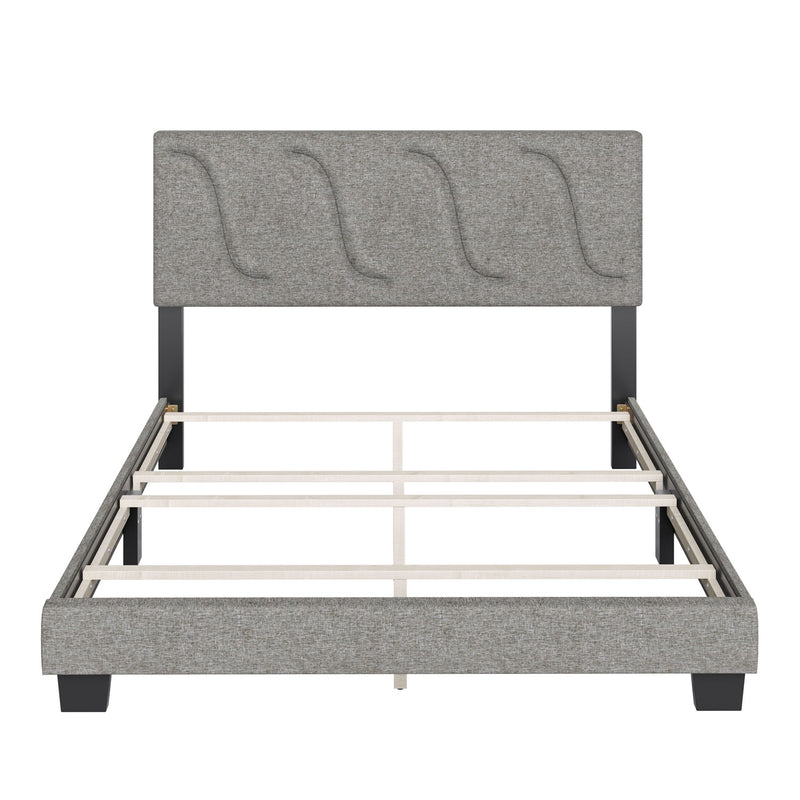 Boyd Sleep Aberdeen Upholstered King Platform Bed Frame & Headboard (Open Box)
