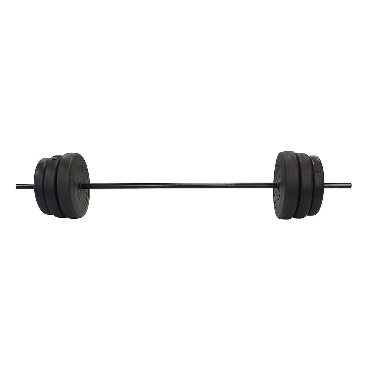 Everyday Essentials Steel Barbell Vinyl Weight Lifting Set, 100 Pounds(Open Box)