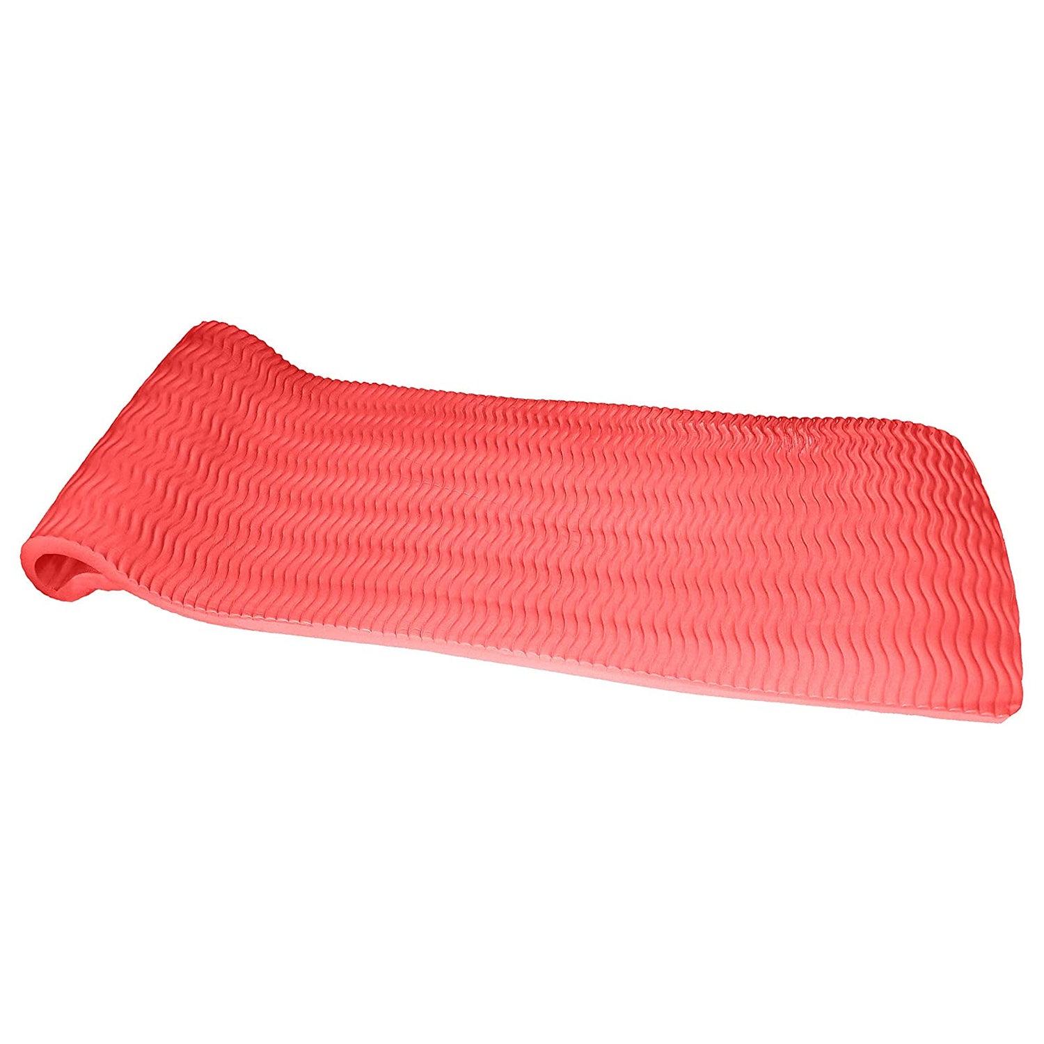 Vos 72 Inch Foam Pool Float Lounger, Coral + Water Saddle Float Seat, Light Blue - VMInnovations