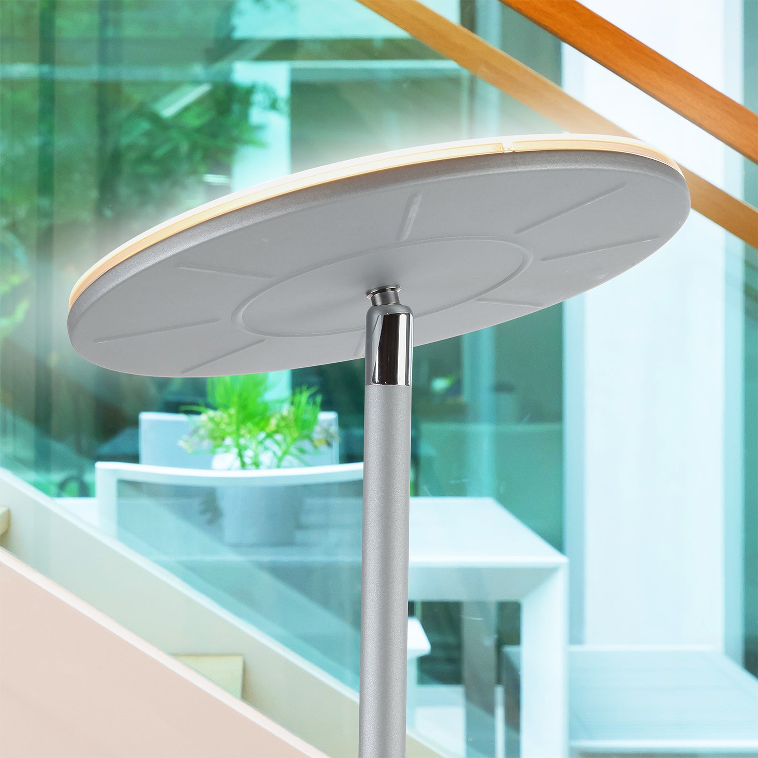 Brightech Sky Flux LED Torchiere Touch Sensor Floor Lamp, Silver (Open Box)