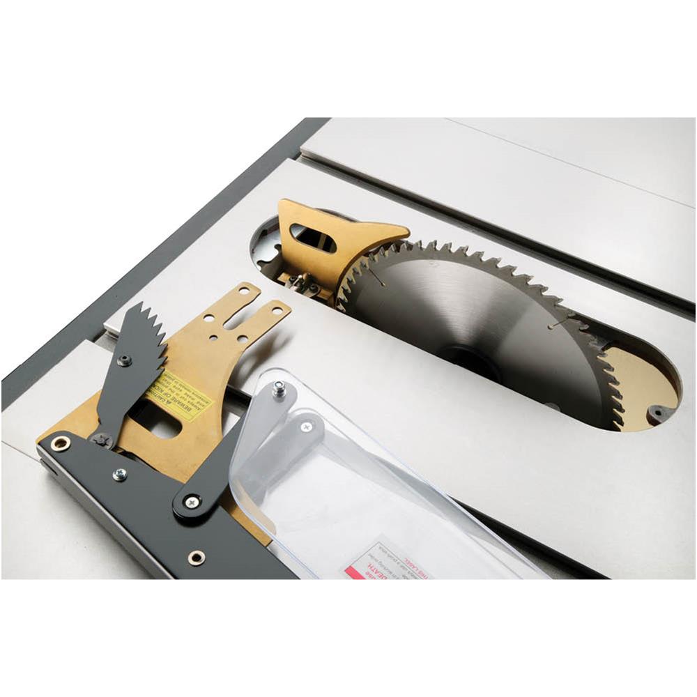 Shop Fox W1820 3-HP Cabinet Table Saw with Riving Knife and Long Rails, White