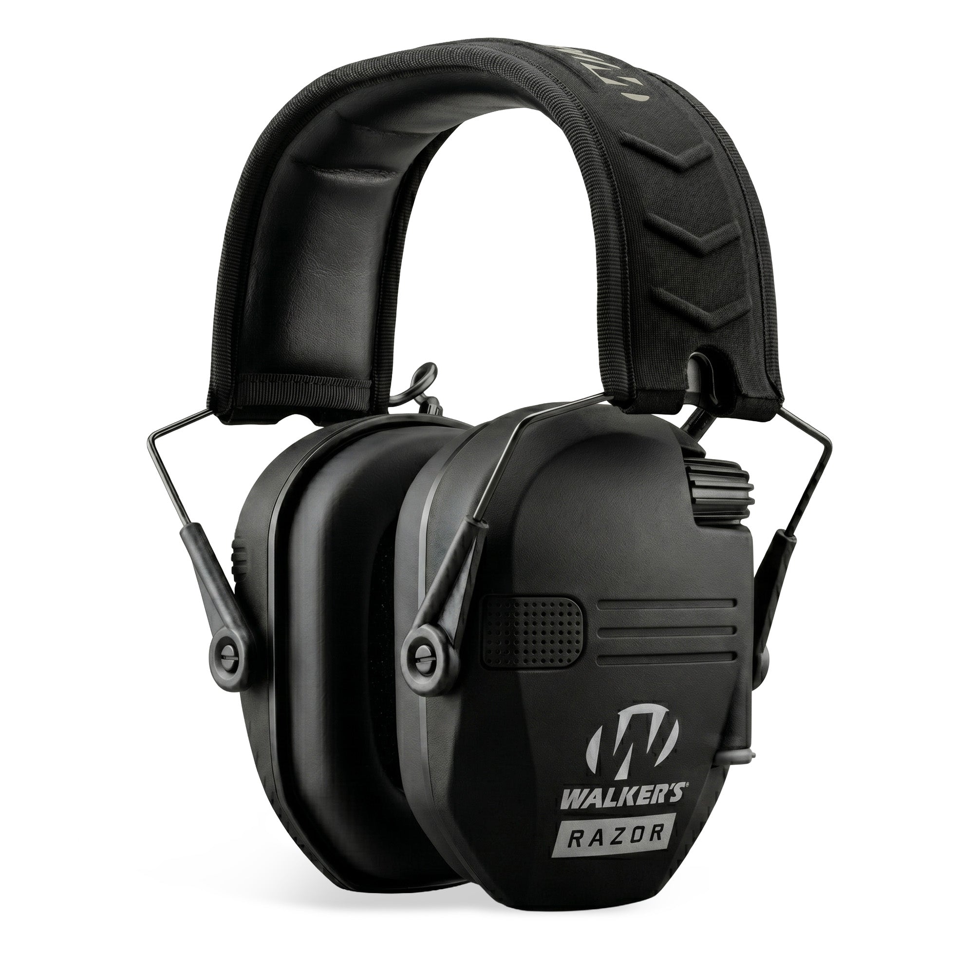 Walker's Razor Slim Shooter Black Electronic Folding Hearing Protection Earmuffs - VMInnovations