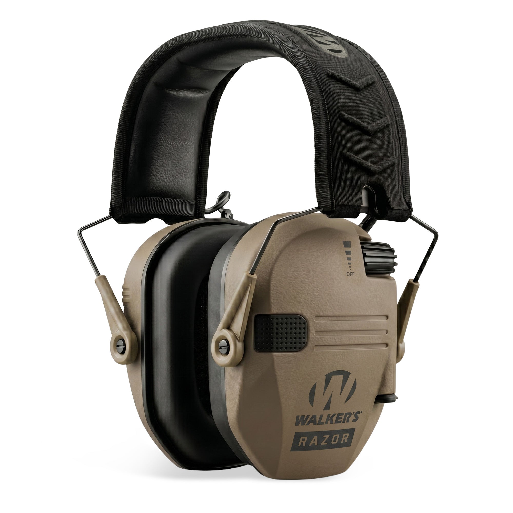 Walker's Razor Slim Shooter Electronic Folding Hearing Protection Earmuff, Earth - VMInnovations