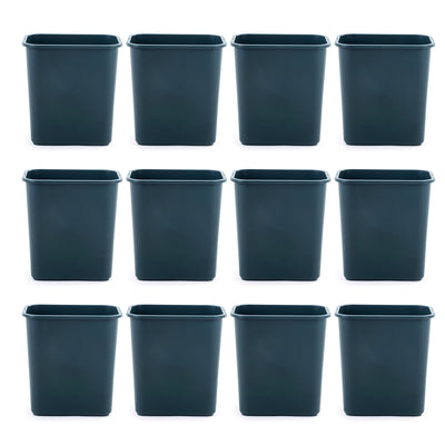 Mighty Tuff 28 Quart Recyclable Plastic Trash Wastebasket (12 Pack) (Open Box)
