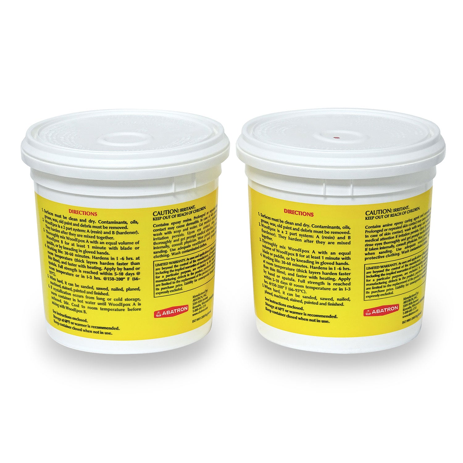 Abatron WE2GKR WoodEpox Epoxy Wood Compound 2 Parts A & B Gallon Kit (Open Box)