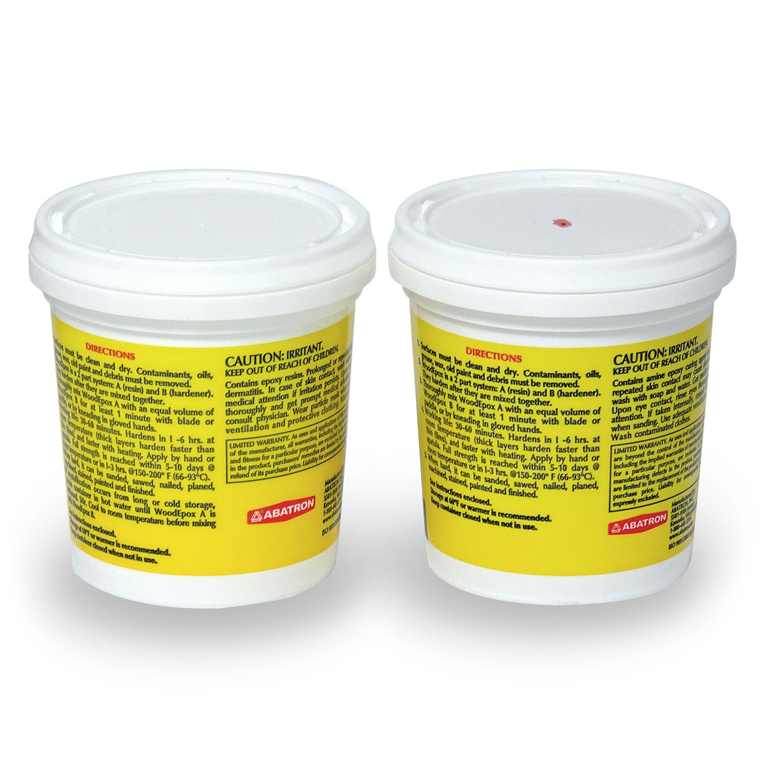 Abatron WoodEpox Epoxy Resin Wood Replacement Parts A & B, 2 Pint Kit (Open Box)