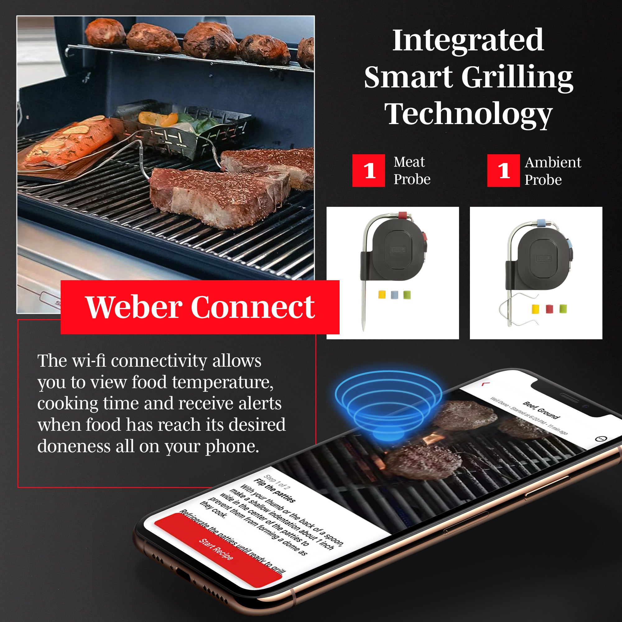 Weber Genesis II SX-335 Stainless Steel 3 Burner Liquid Propane Gas Smart Grill - VMInnovations