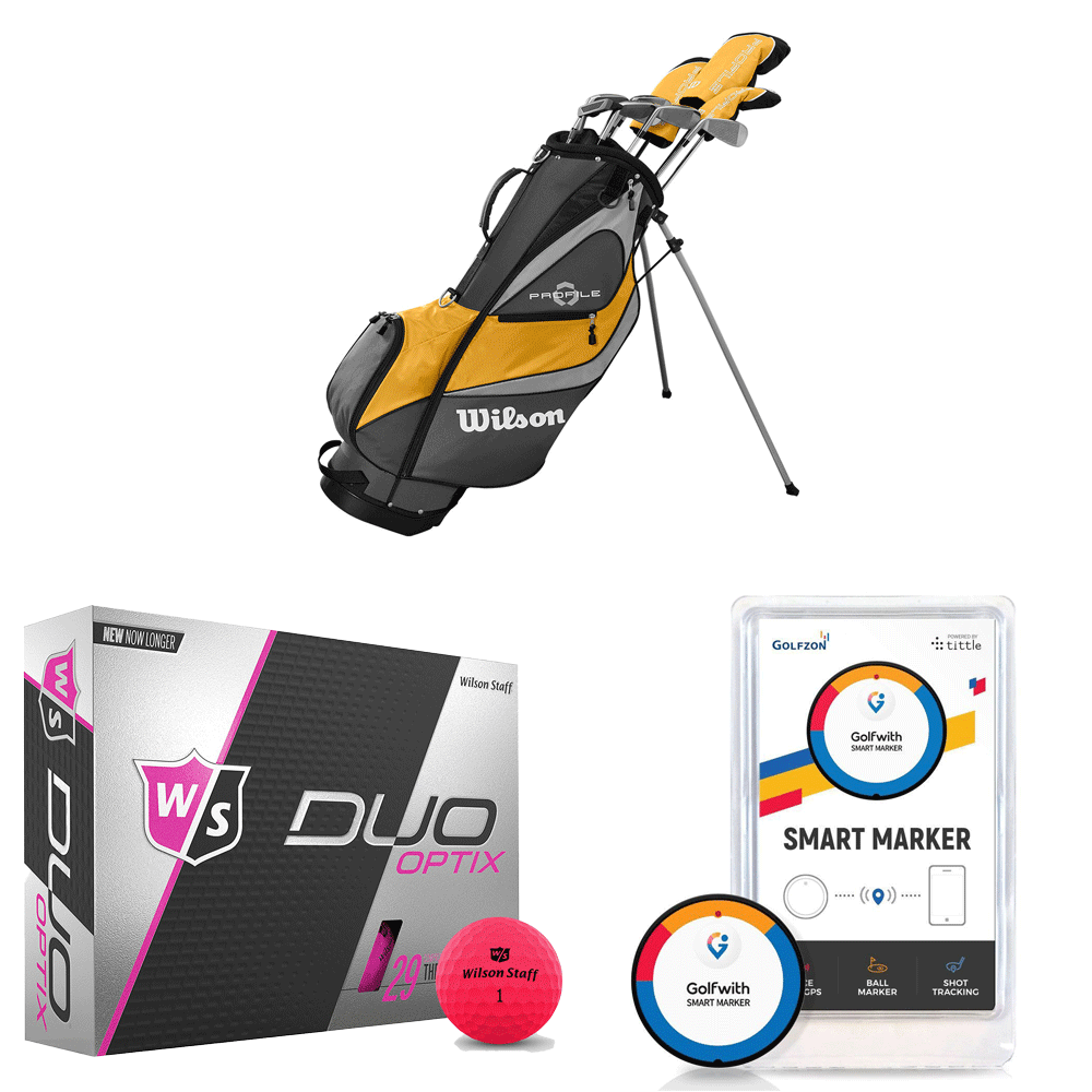 Wilson Profile XD Golf Clubs & Staff Duo Soft Optix Ball & Golfwith Smart Marker