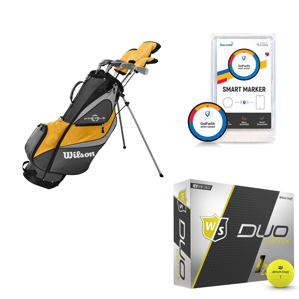 Wilson Profile XD RH Golf Clubs & Staff Duo Soft Balls & Golfwith Smart Marker