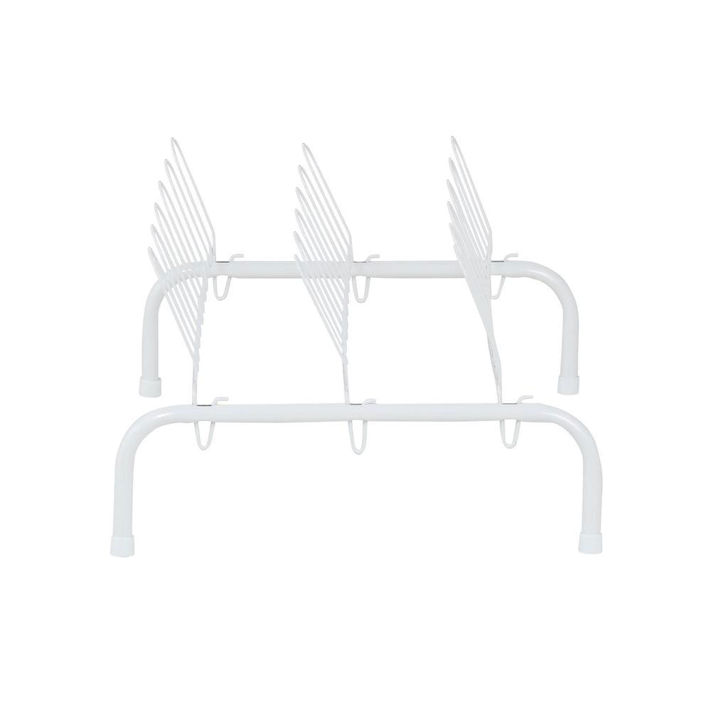 ClosetMaid 1039 9 Pair Freestanding Wire Shoe Rack Organizer, White (Open Box) - VMInnovations