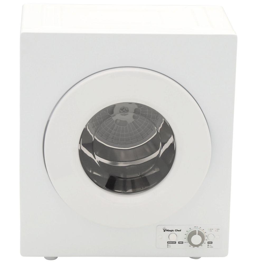 Magic Chef 2.6 Cubic Feet Compact Home Laundry Dryer Machine, White (For Parts) - VMInnovations