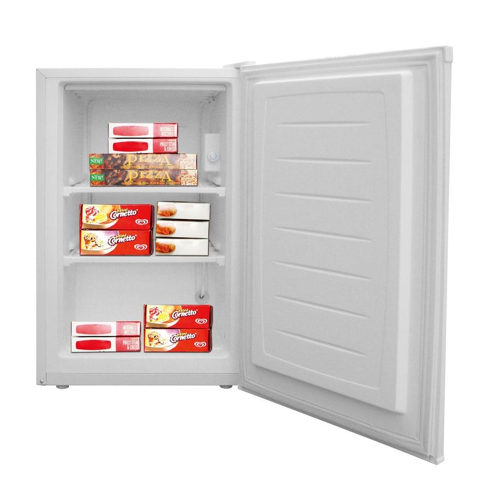 Magic Chef MCUF3W2 3 Cubic Ft Deep Small Mini Upright Freezer, White (Used)