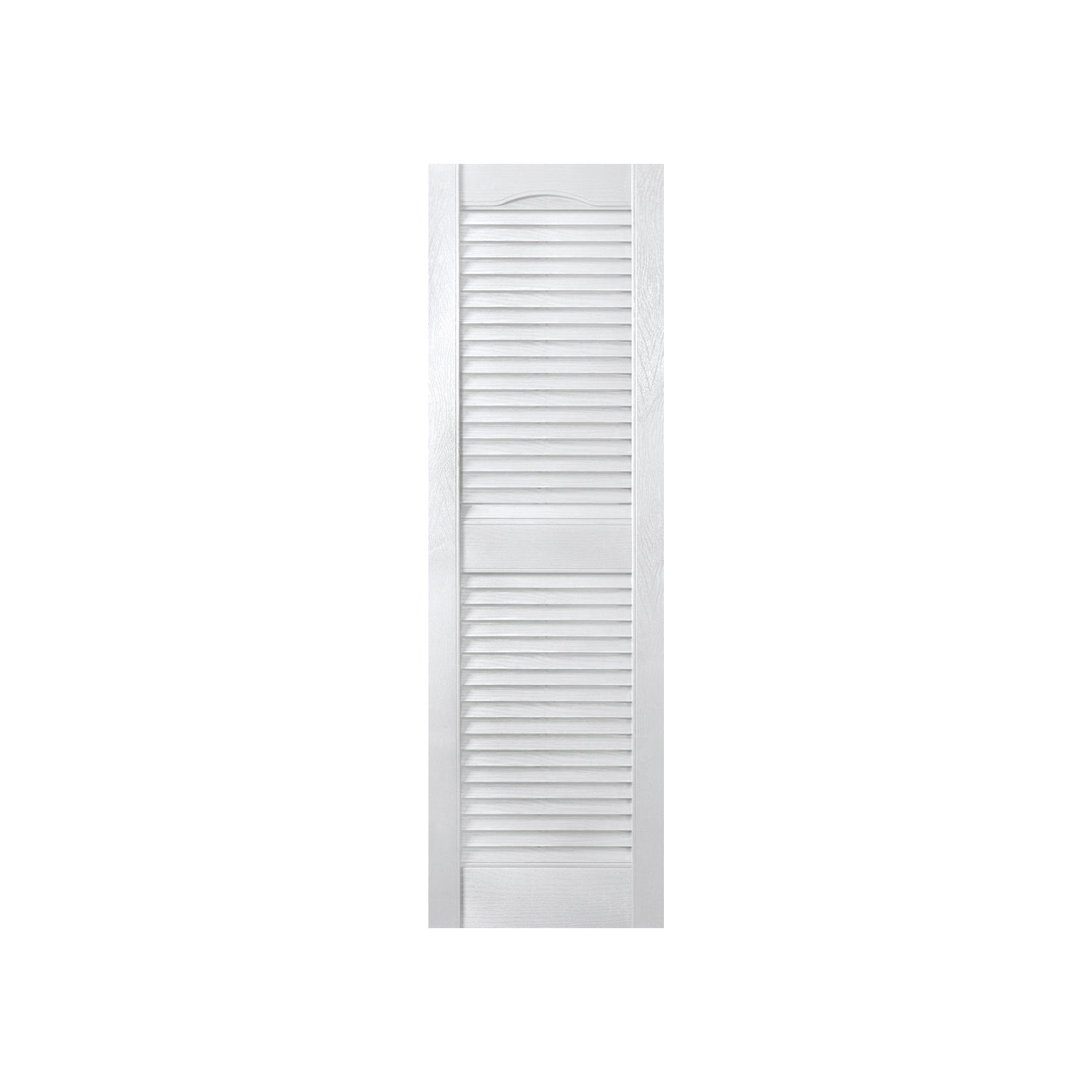 Plastic Development Group 14 x 59 Inch Exterior Vinyl Louvered Shutters, White - VMInnovations