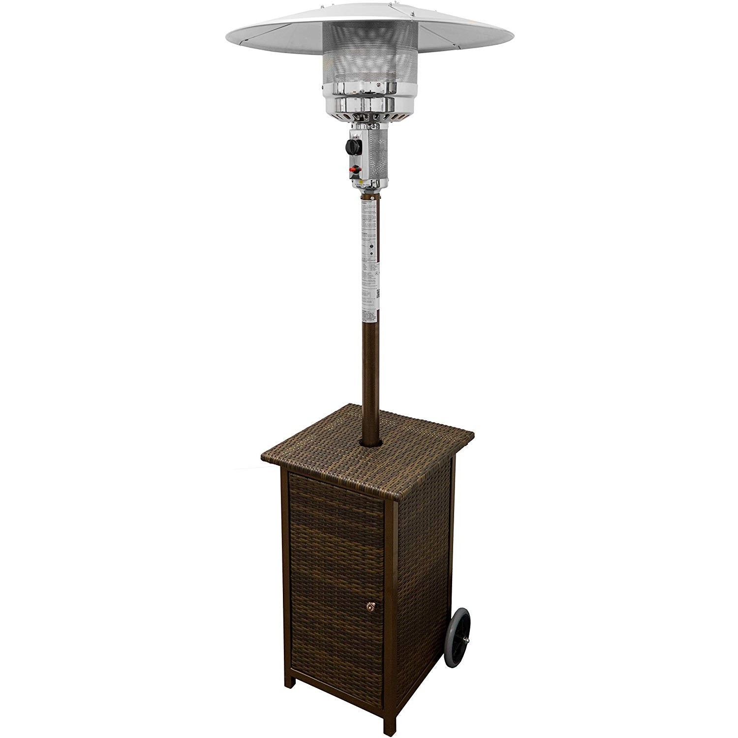 Hiland Quartz Glass Tube 48,000 BTU Wicker Patio Heater (Certified Refurbished)