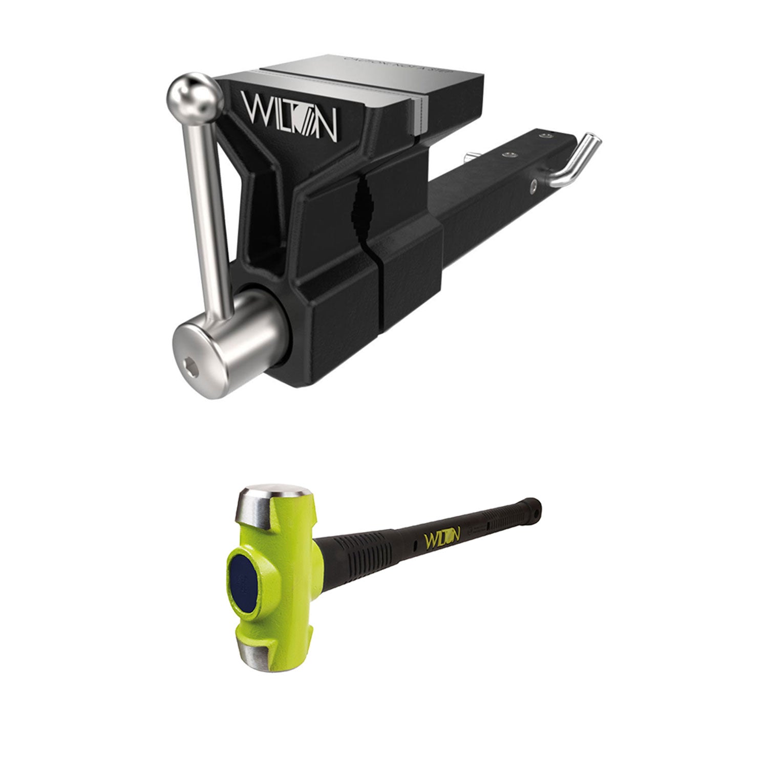 Wilton 5 Inch All Terrain Hitch Mounted Vise + Sledge Hammer with 10-Pound Head
