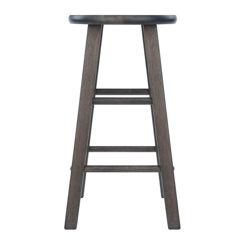 Winsome Element 24" Wood Counter Bar Stool Set, 2 Piece, Oyster Gray (4 Pack)